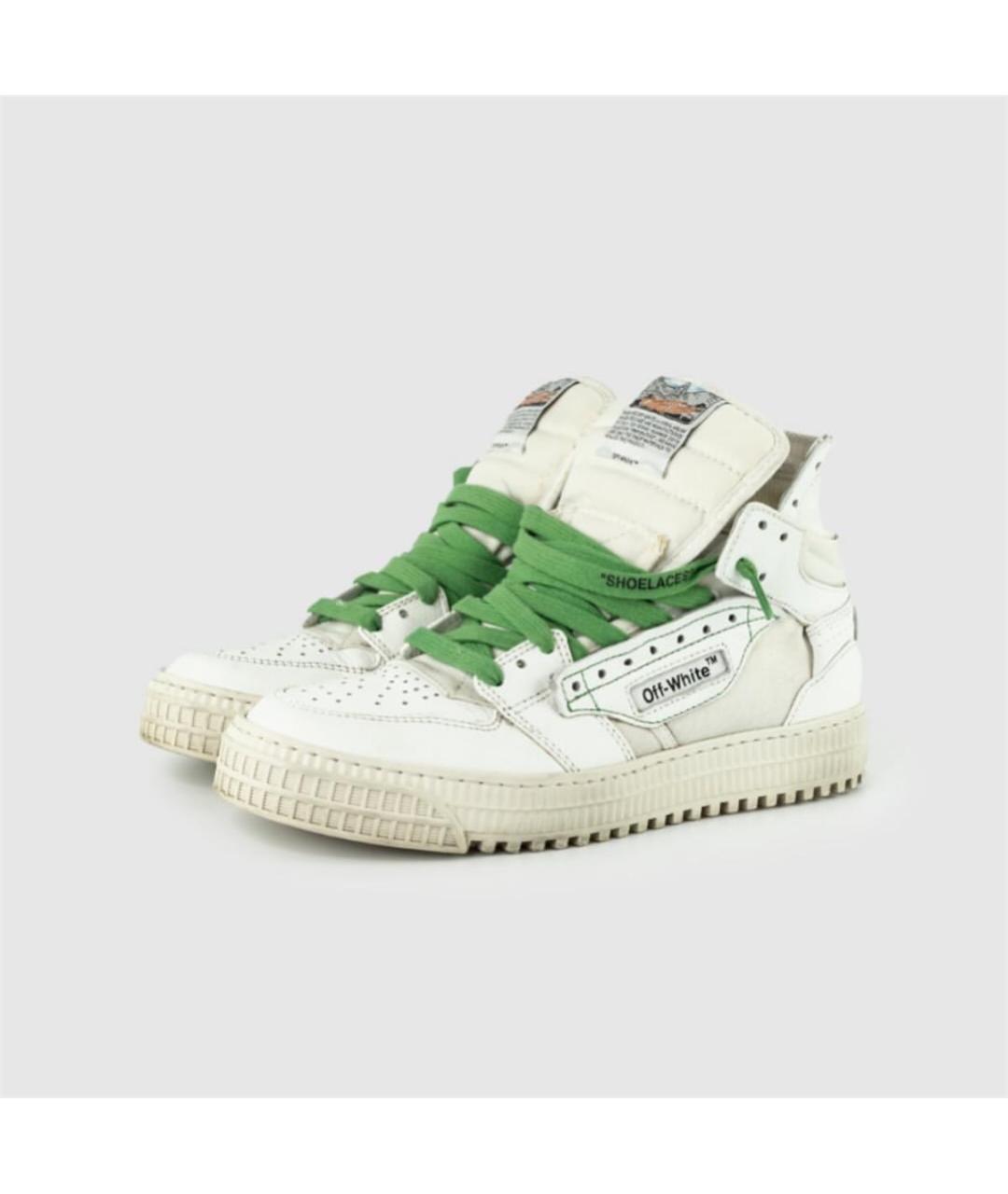 OFF-WHITE Белые кожаные кеды, фото 2