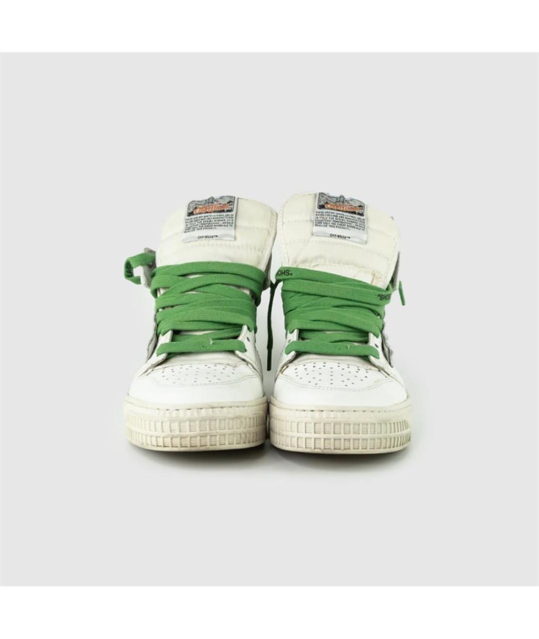 OFF-WHITE Белые кожаные кеды, фото 3