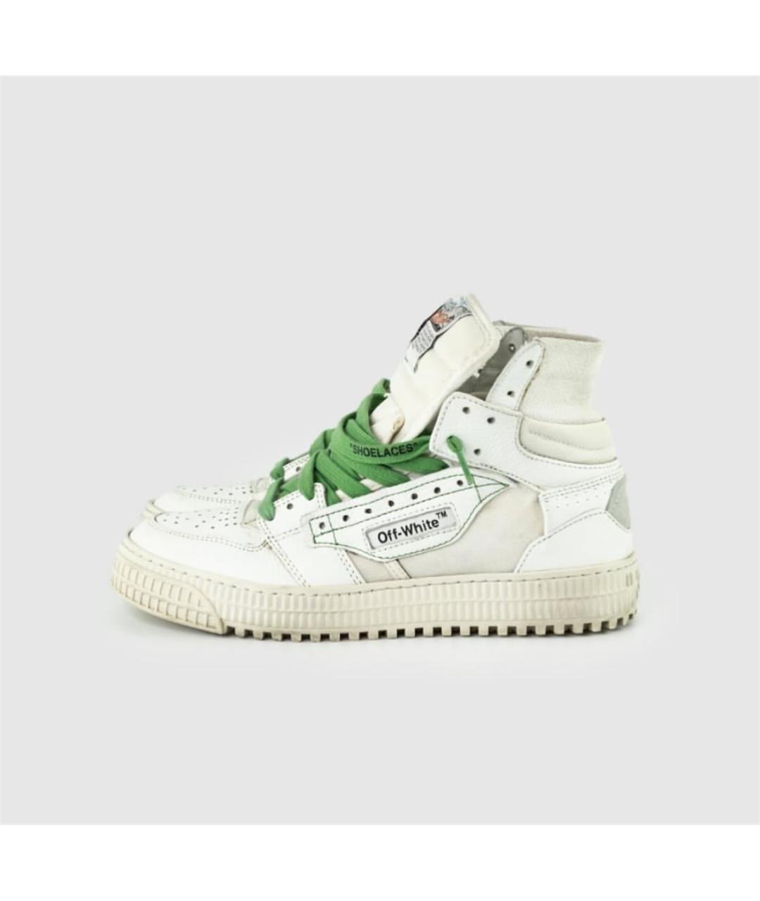 OFF-WHITE Белые кожаные кеды, фото 5