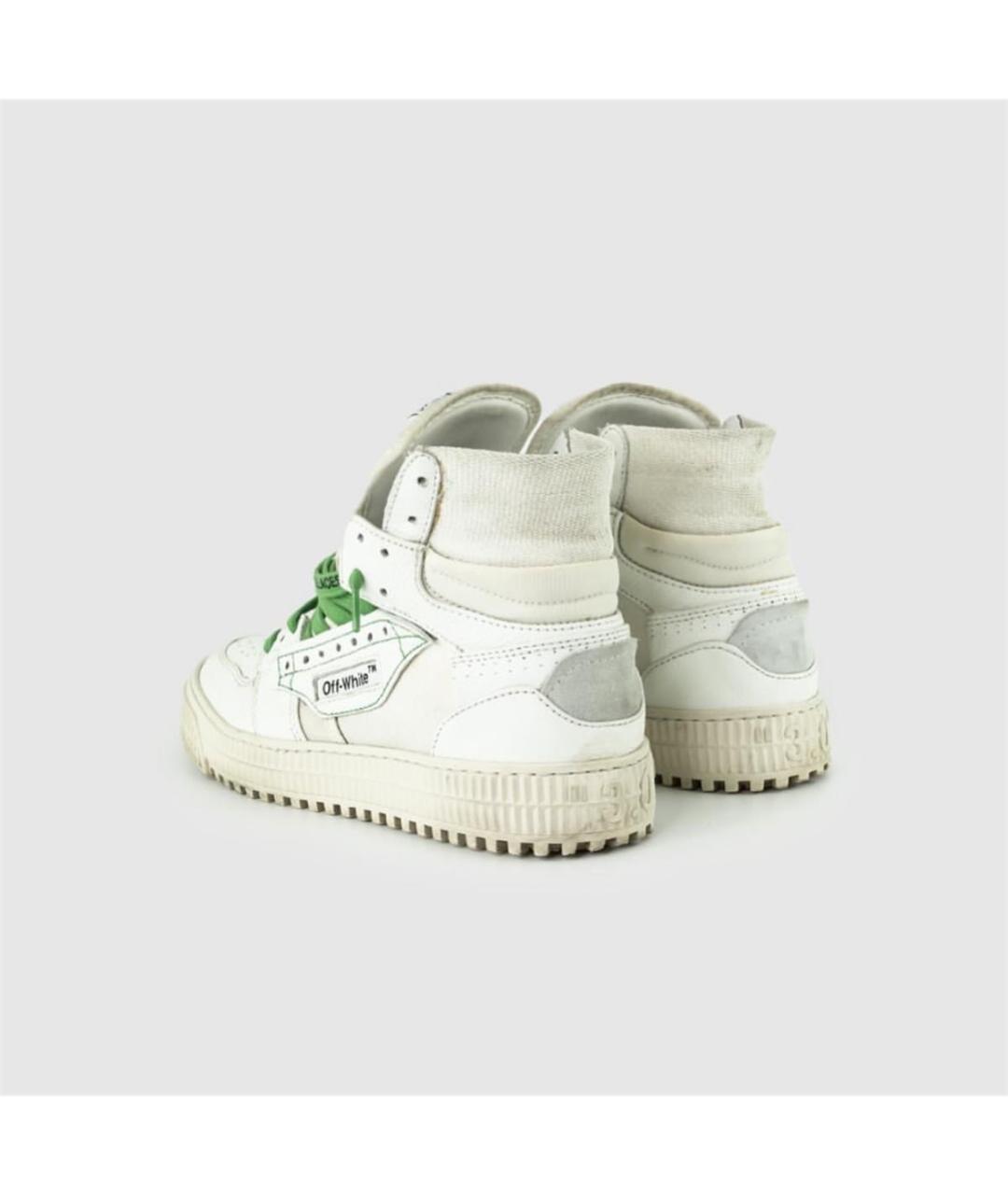 OFF-WHITE Белые кожаные кеды, фото 4