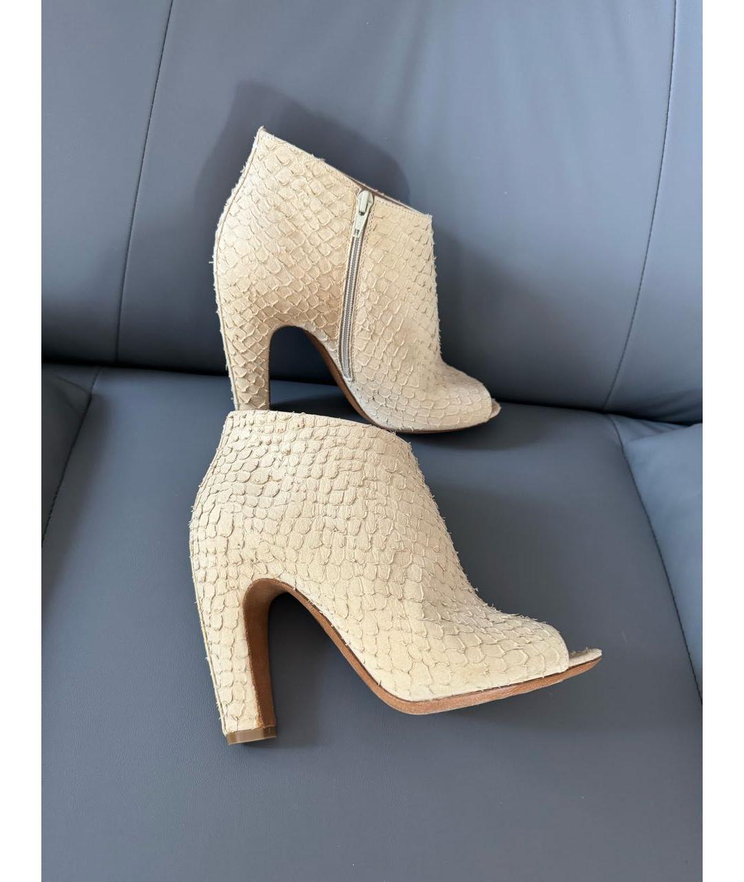 MAISON MARGIELA Бежевые ботинки из экзотической кожи, фото 5