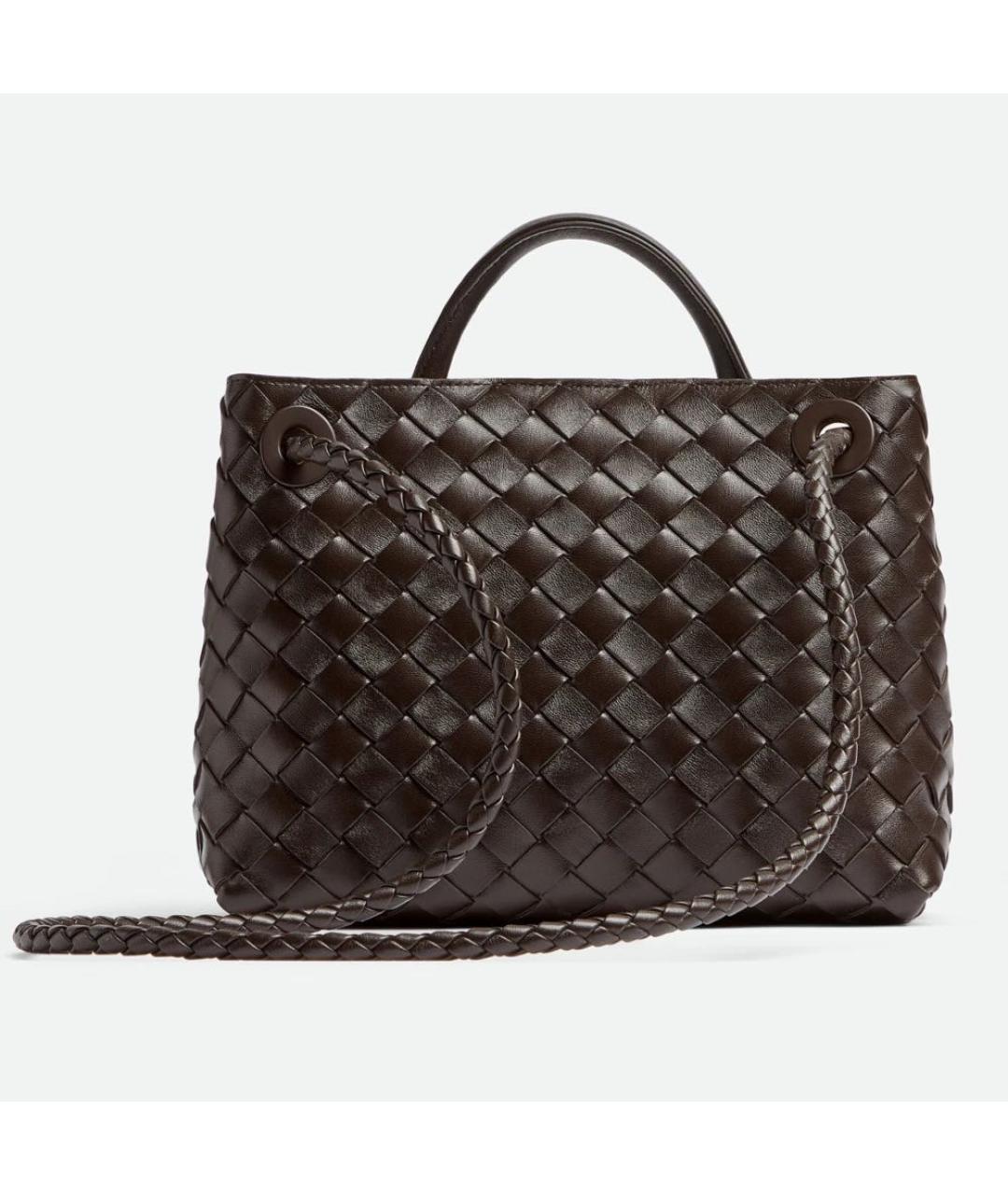 BOTTEGA VENETA Коричневая кожаная сумка тоут, фото 5