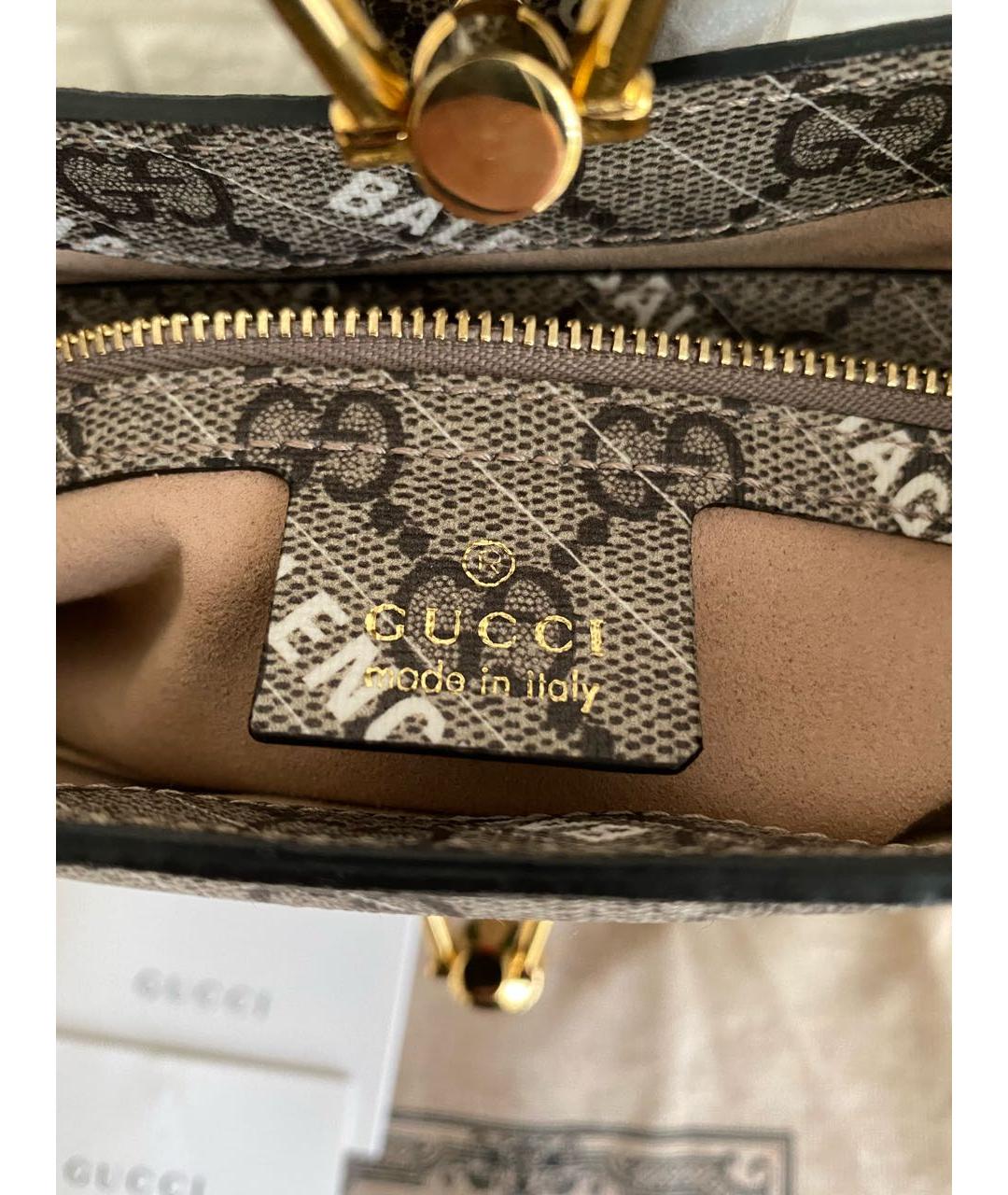 GUCCI Серая сумка с короткими ручками, фото 5