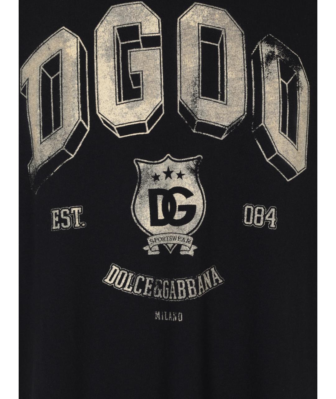 DOLCE&GABBANA Черная футболка, фото 3