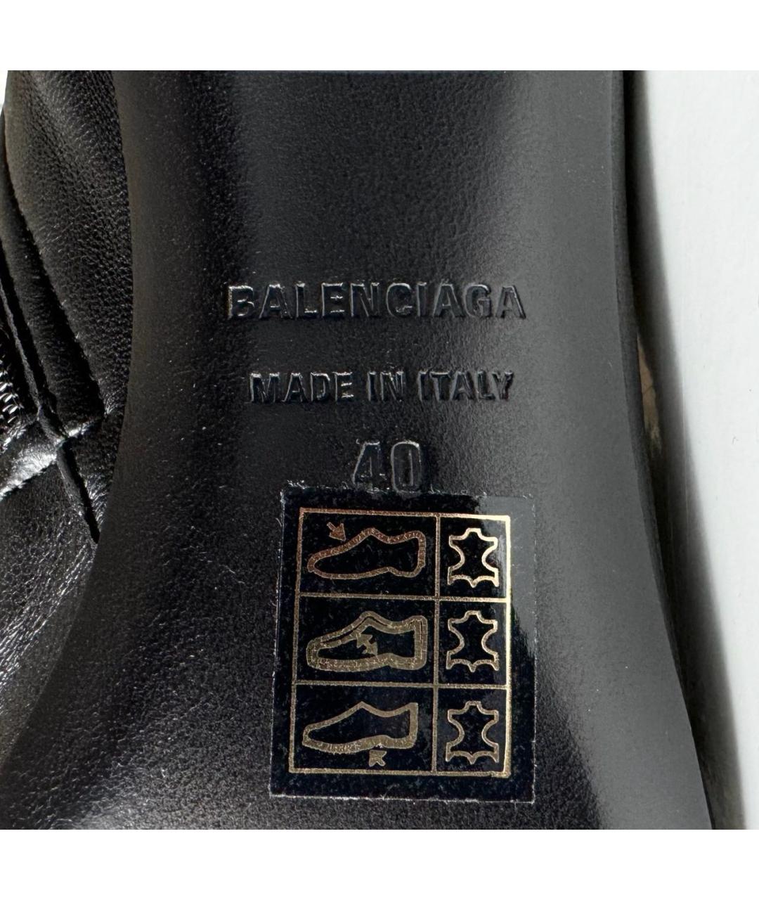 BALENCIAGA Черные кожаные ботинки, фото 8