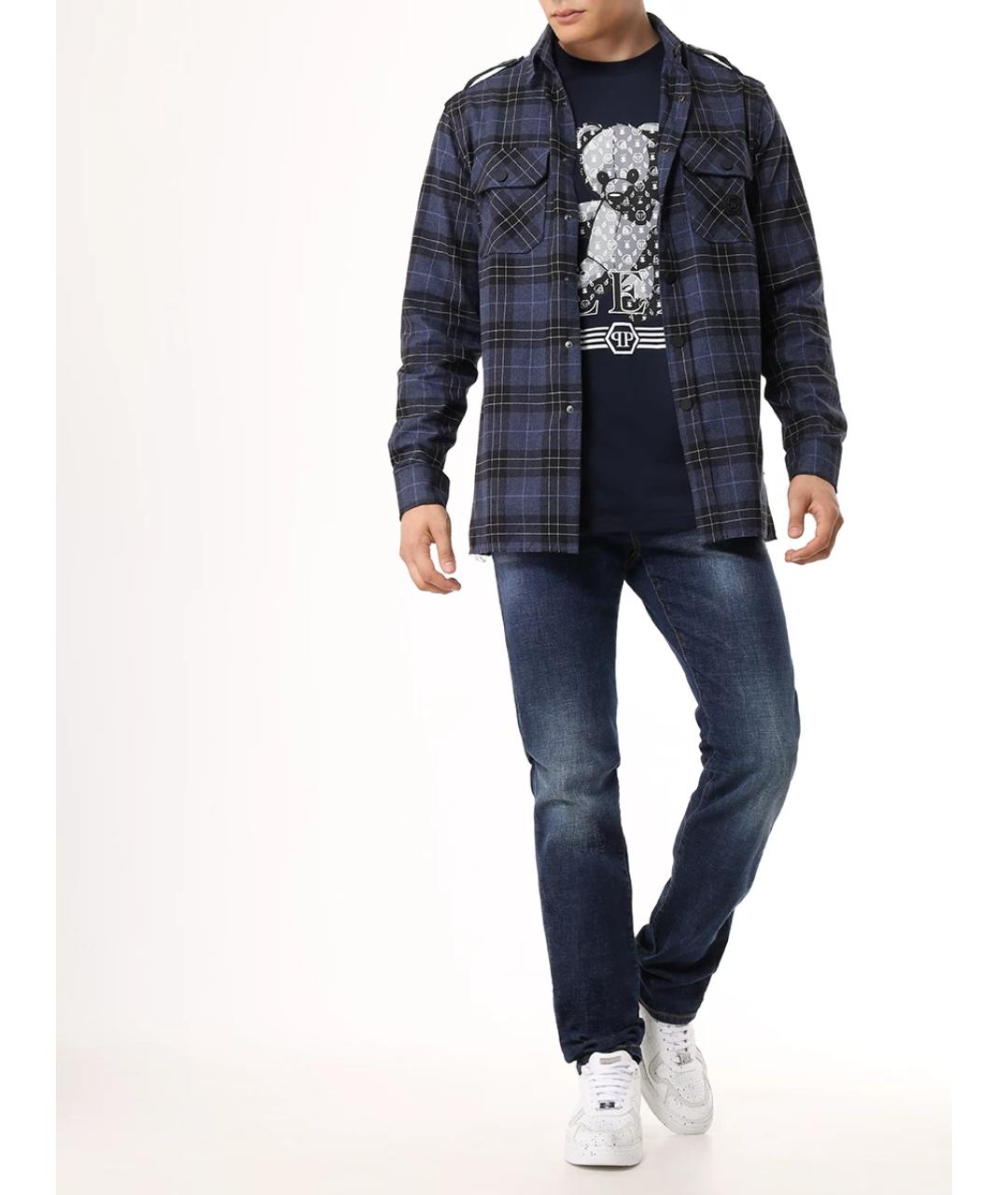 PHILIPP PLEIN Синяя футболка, фото 2