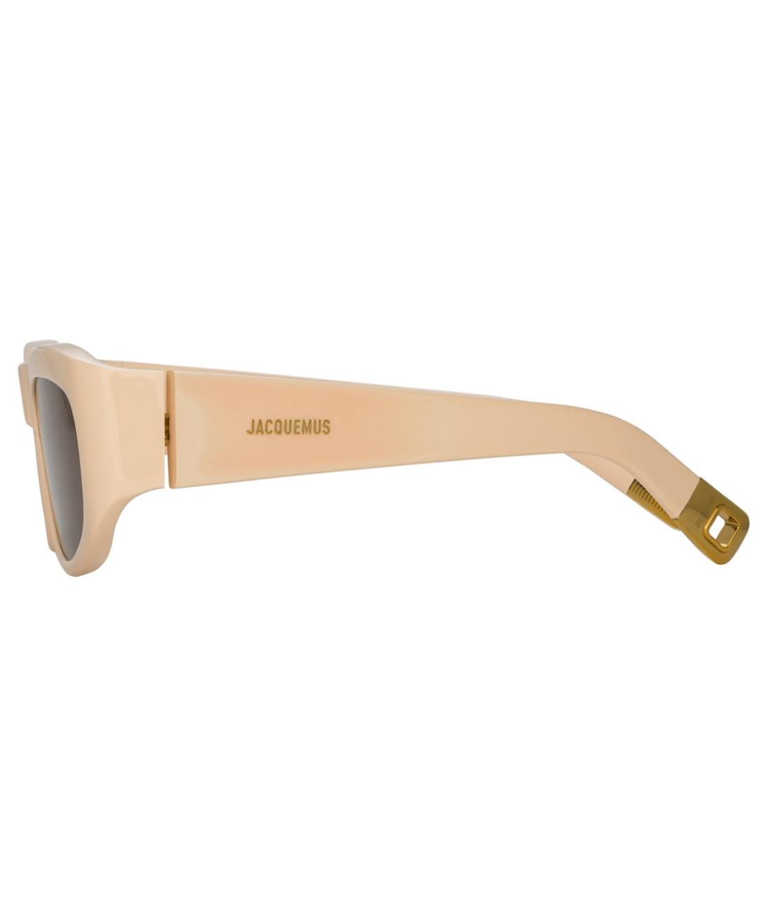 JACQUEMUS Бежевые солнцезащитные очки, фото 3