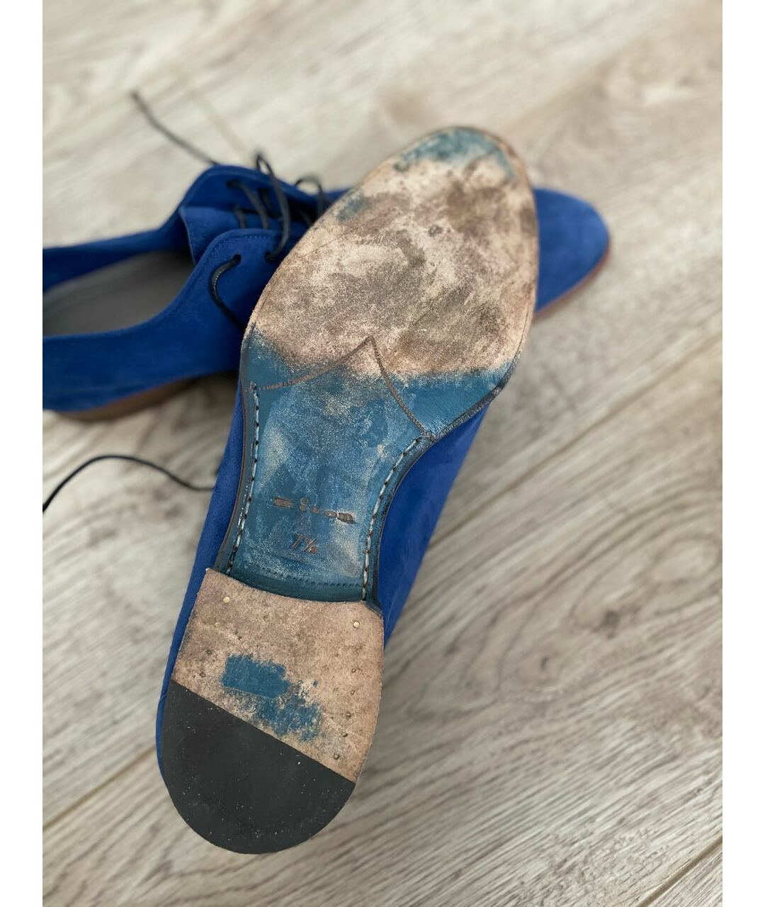 KITON Синие замшевые низкие ботинки, фото 5