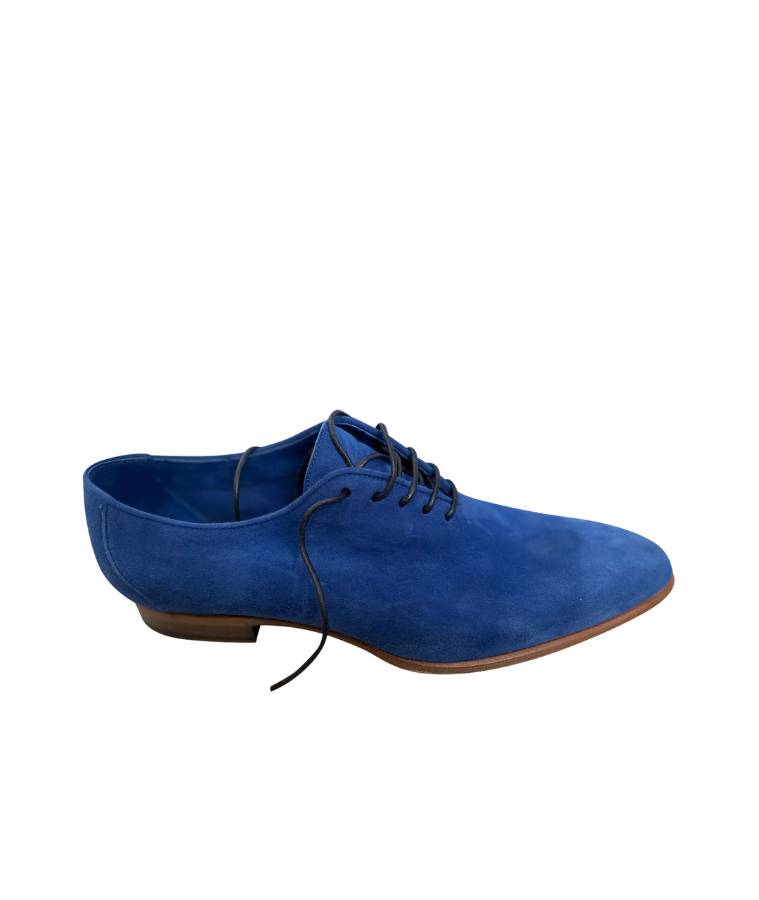 KITON Синие замшевые низкие ботинки, фото 1