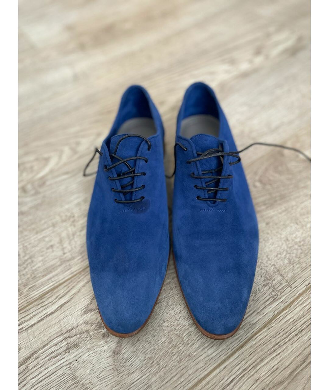 KITON Синие замшевые низкие ботинки, фото 2