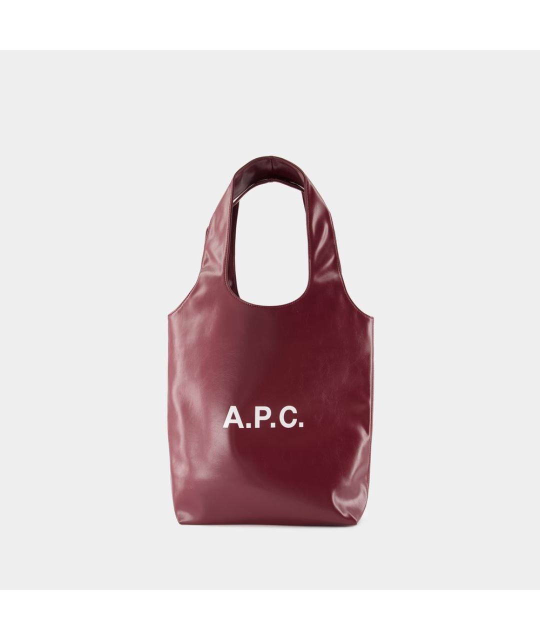 A.P.C. Бордовая сумка через плечо из искусственной кожи, фото 5