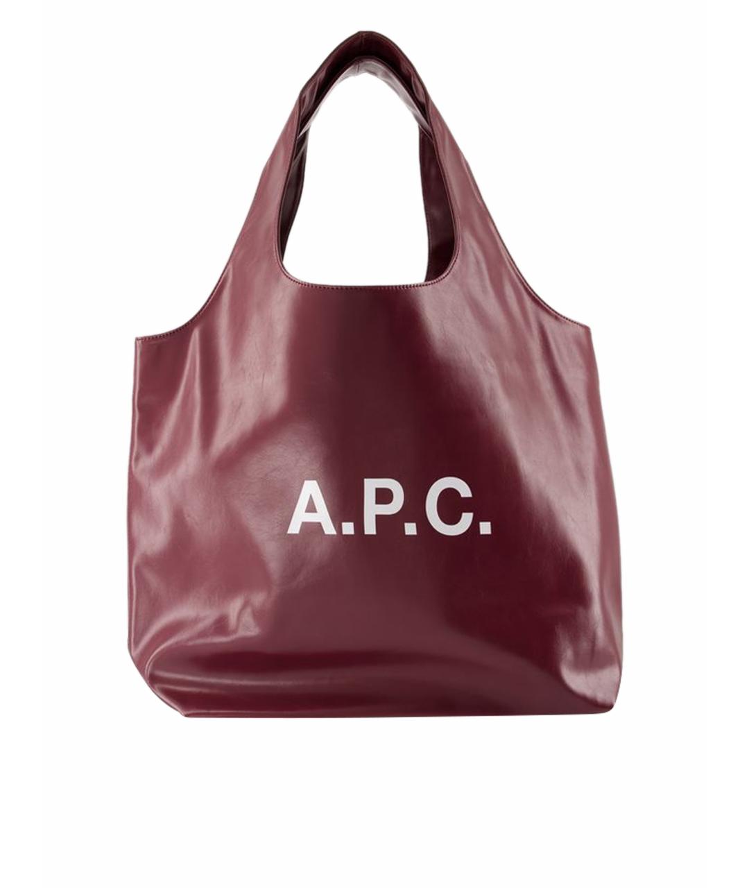 A.P.C. Бордовая сумка тоут из искусственной кожи, фото 1