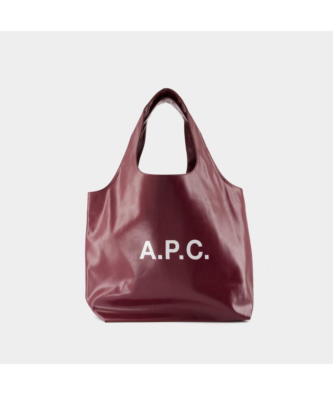 A.P.C. Бордовая сумка тоут из искусственной кожи, фото 5