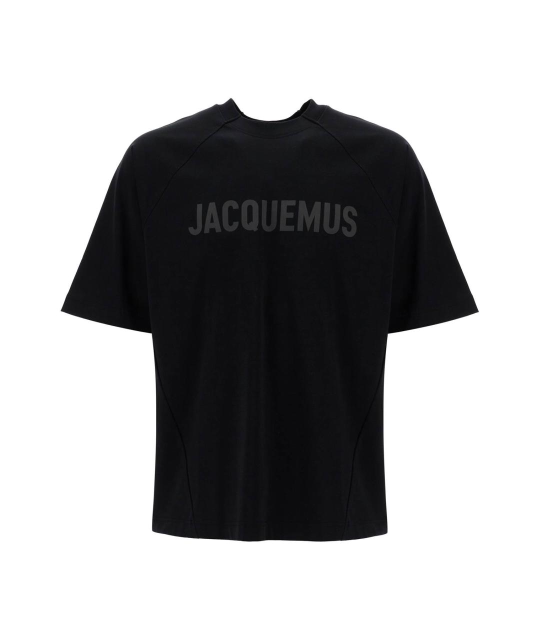 JACQUEMUS Черная хлопковая футболка, фото 1