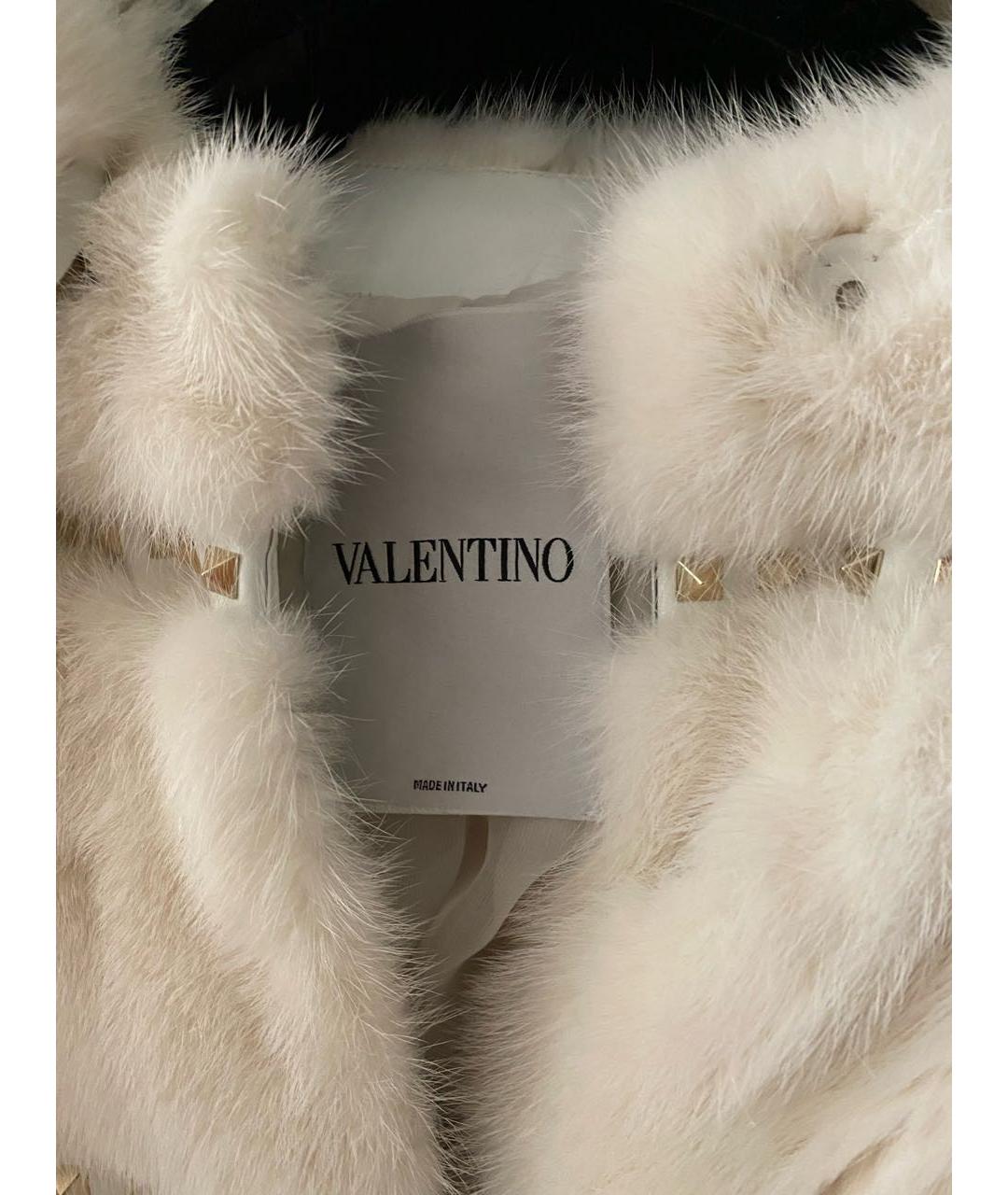 VALENTINO Белая меховая шуба, фото 4