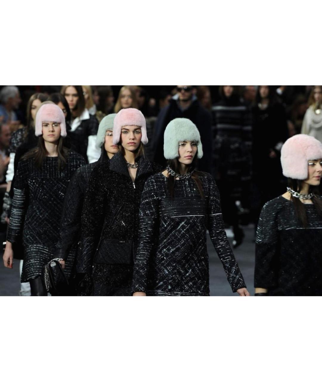 CHANEL Черное твидовое повседневное платье, фото 4