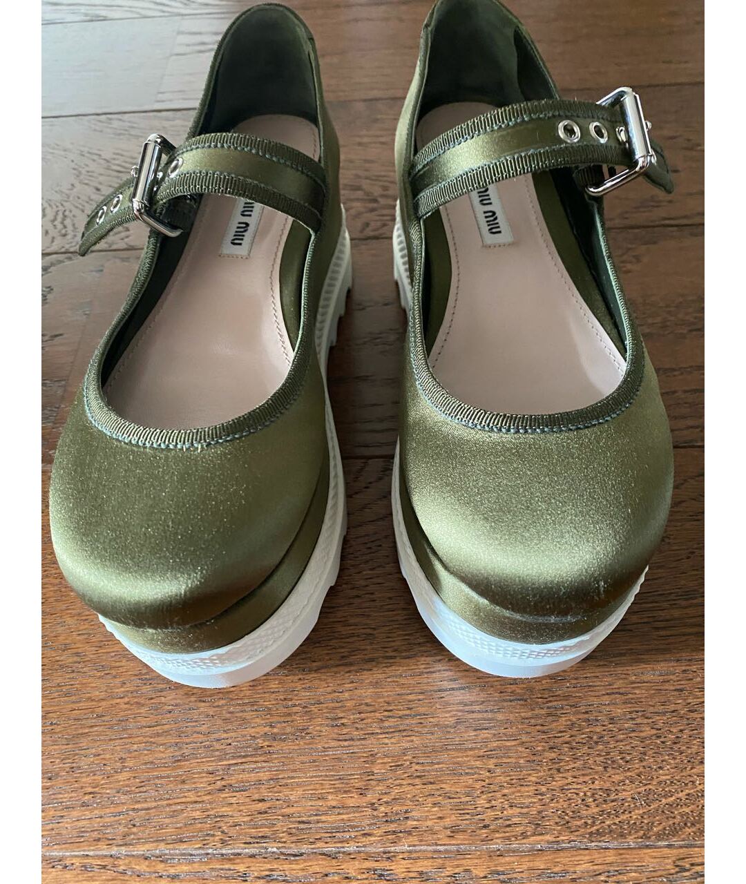 MIU MIU Зеленые туфли, фото 3
