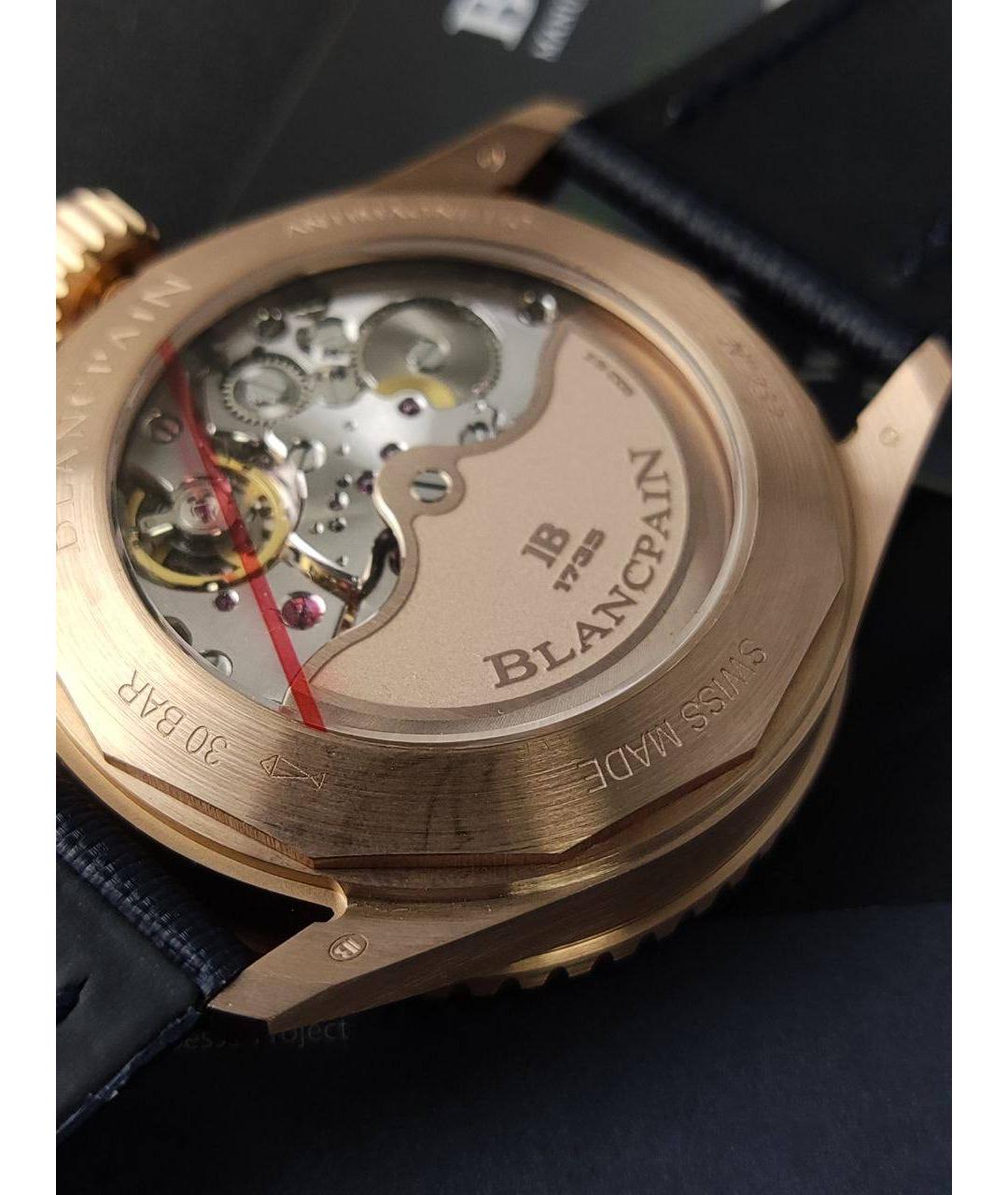 Blancpain Синие часы из розового золота, фото 8