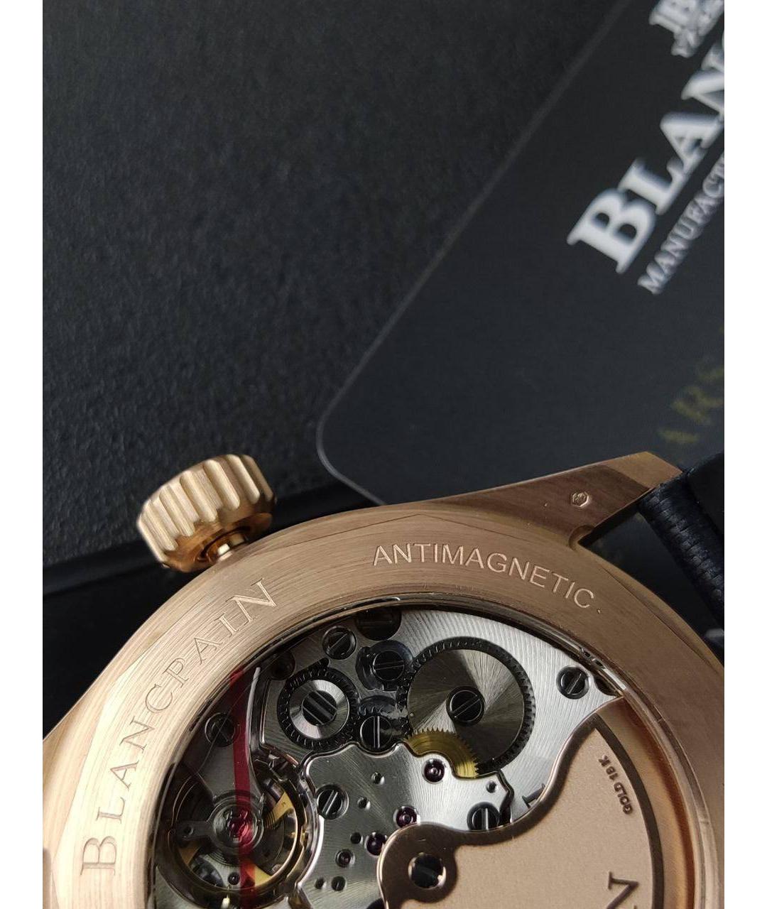 Blancpain Синие часы из розового золота, фото 7