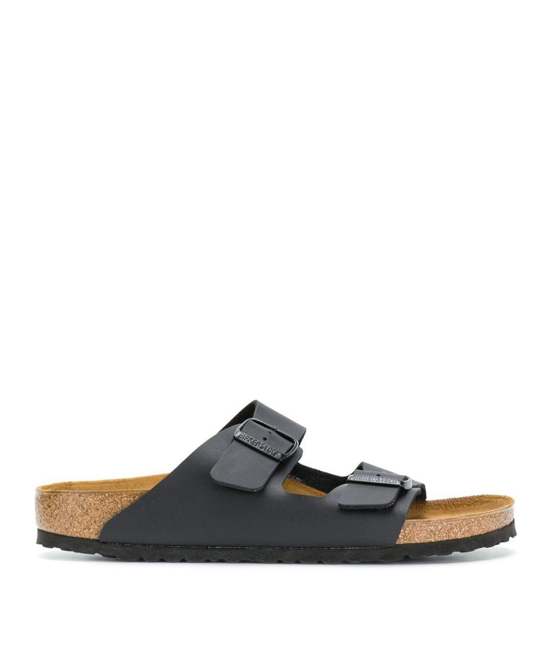 BIRKENSTOCK Черные кожаные сандалии, фото 1