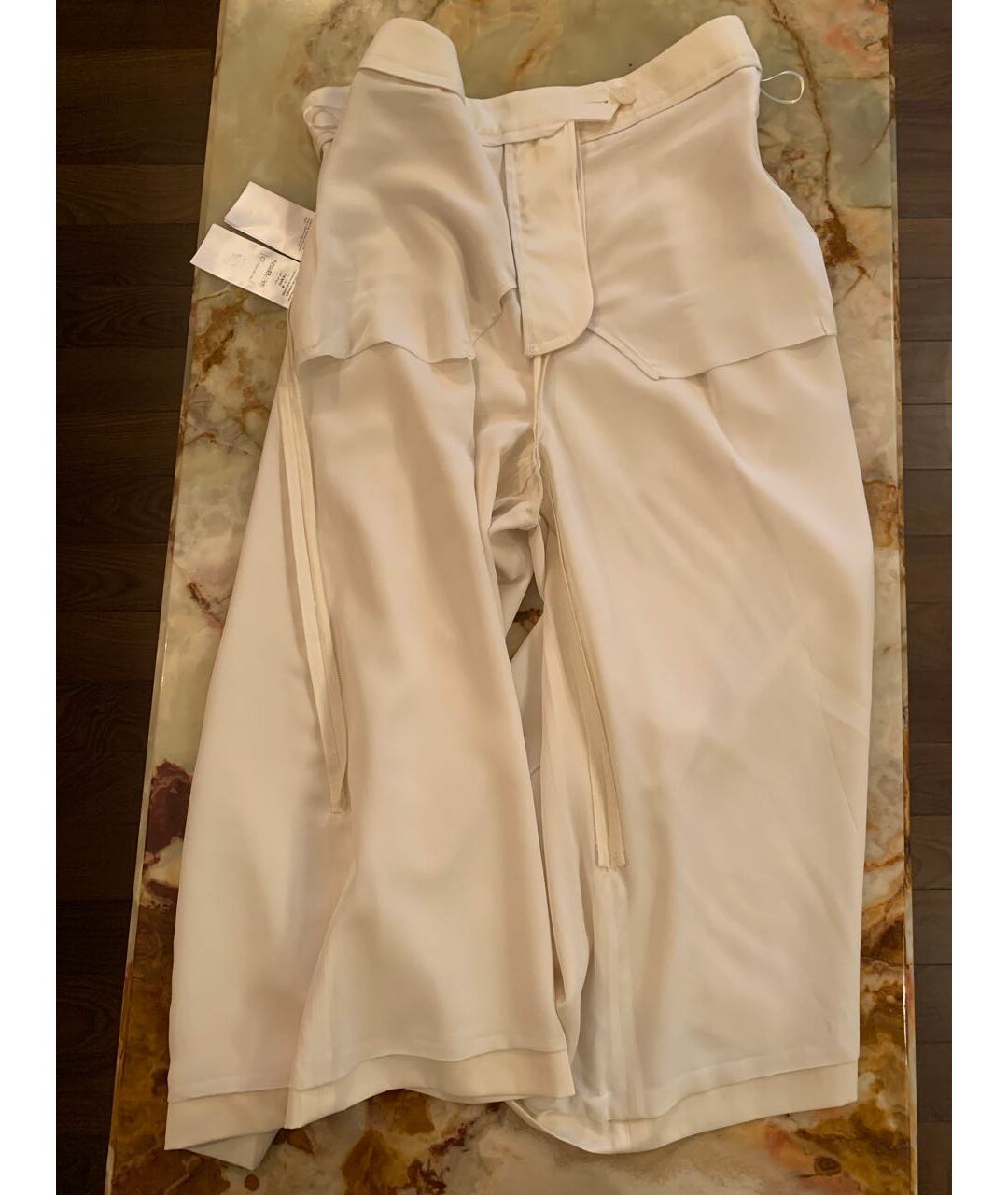 STELLA MCCARTNEY Бежевая шерстяная юбка-шорты, фото 7
