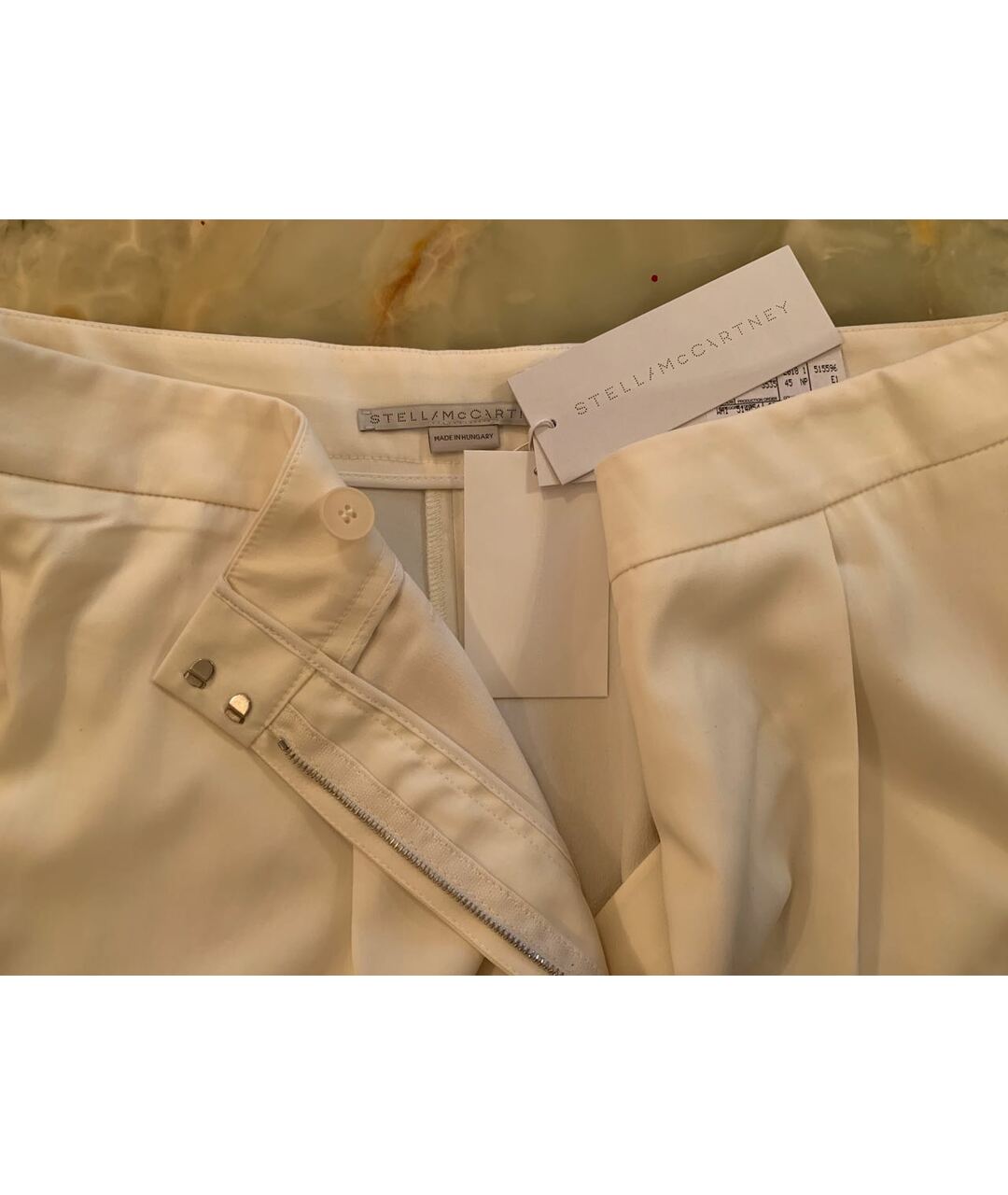STELLA MCCARTNEY Бежевая шерстяная юбка-шорты, фото 3