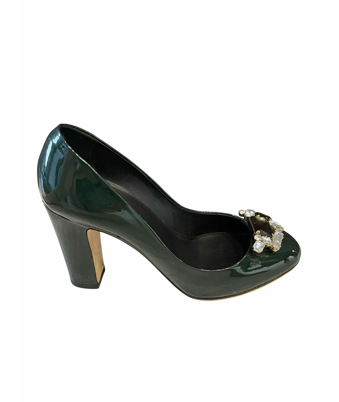 DOLCE&GABBANA Зеленые туфли из лакированной кожи, фото 1