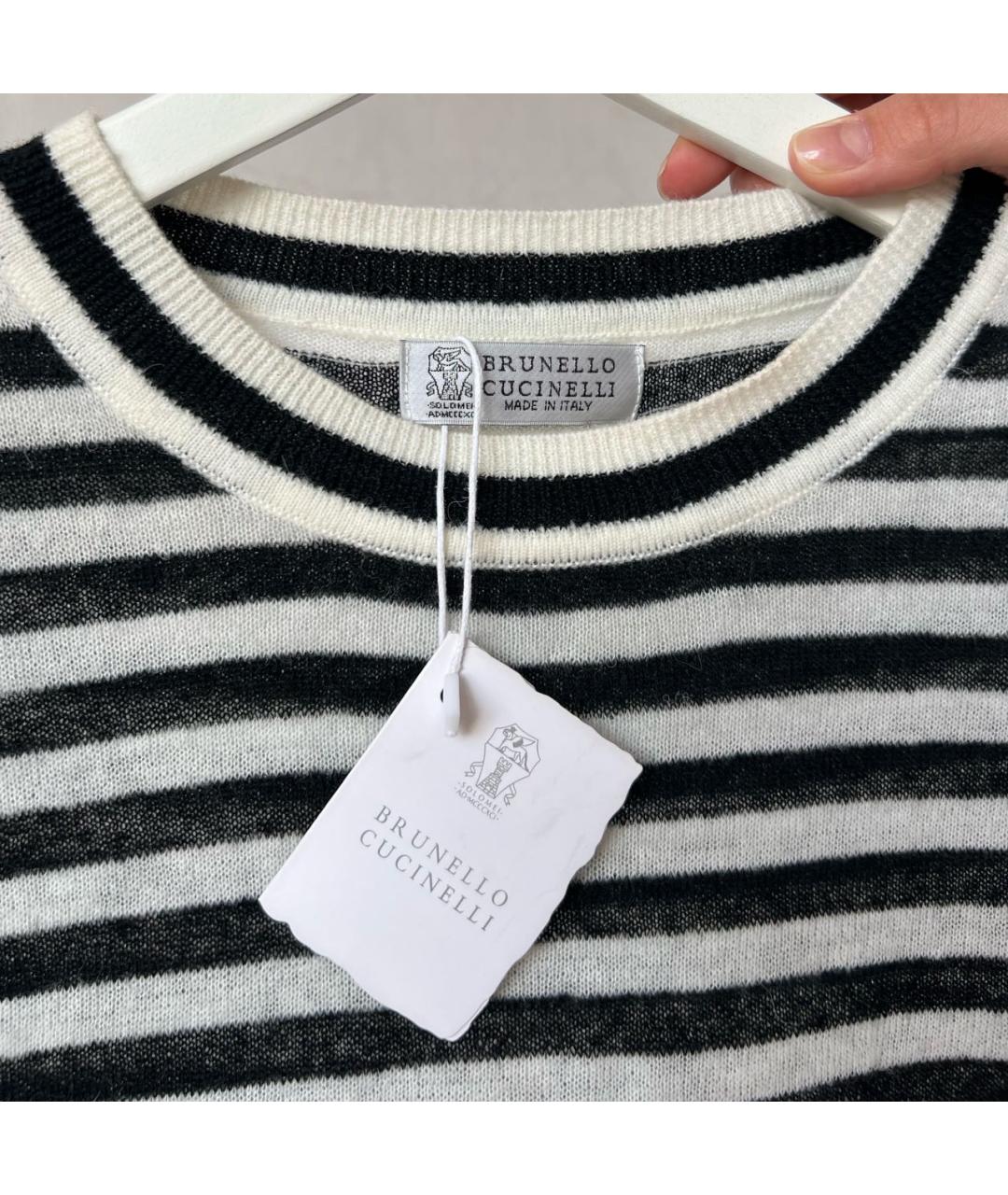BRUNELLO CUCINELLI Белый кашемировый джемпер / свитер, фото 3