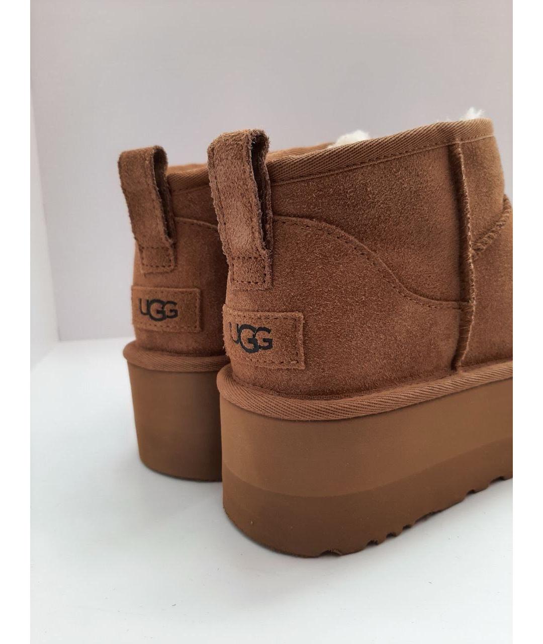 UGG AUSTRALIA Коричневые замшевые ботинки, фото 6