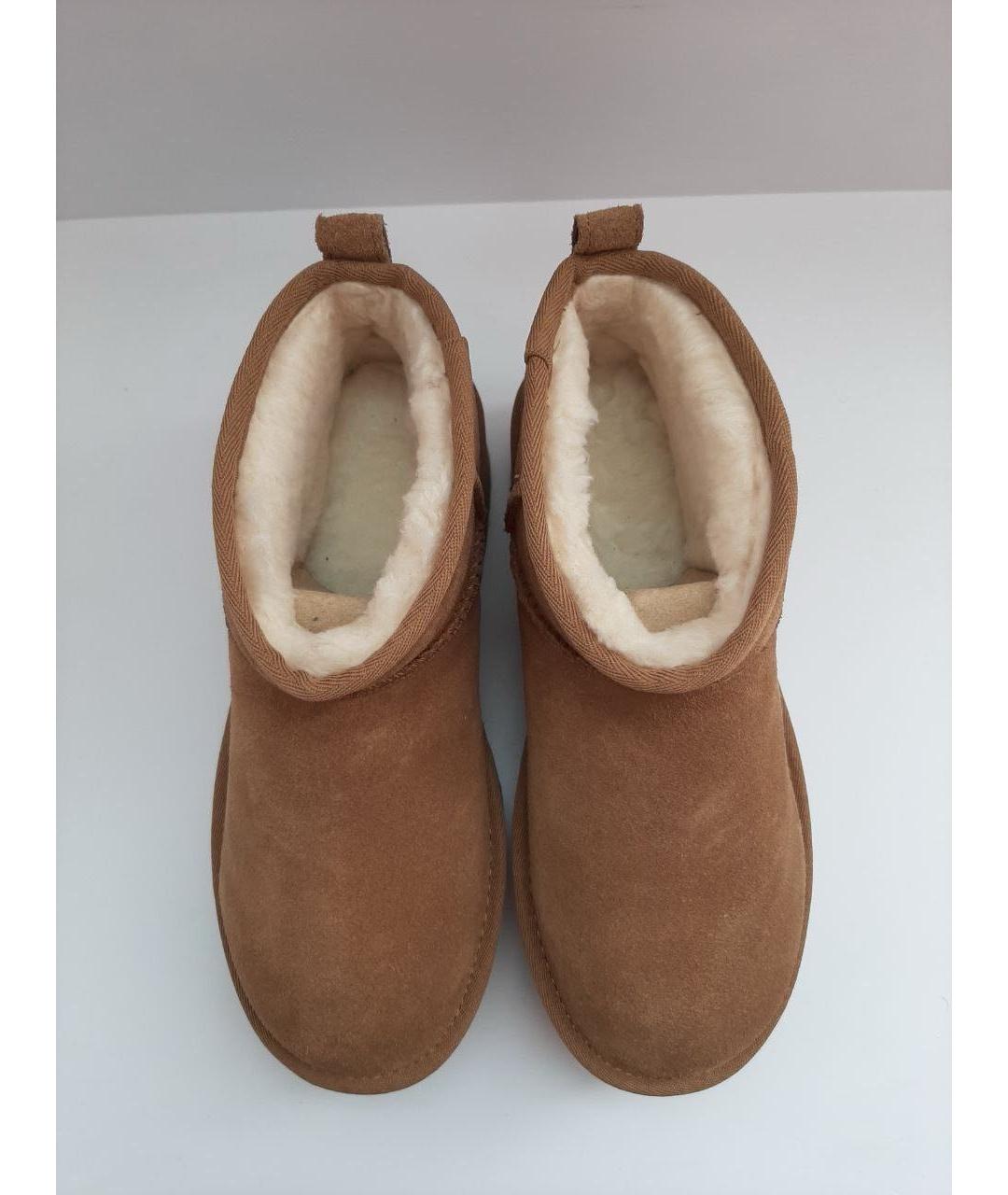 UGG AUSTRALIA Коричневые замшевые ботинки, фото 3