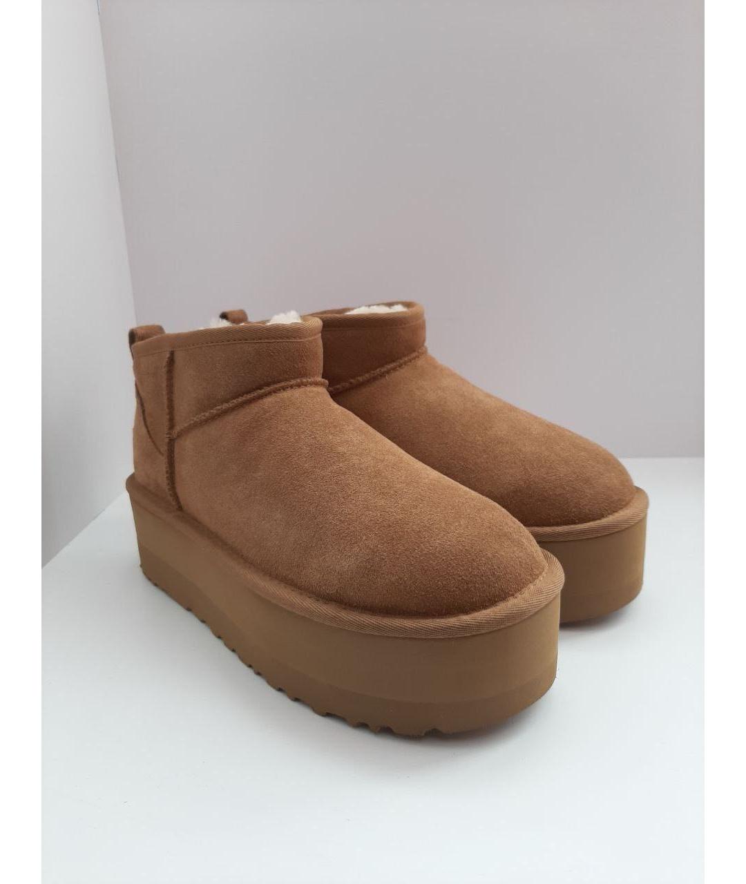 UGG AUSTRALIA Коричневые замшевые ботинки, фото 7