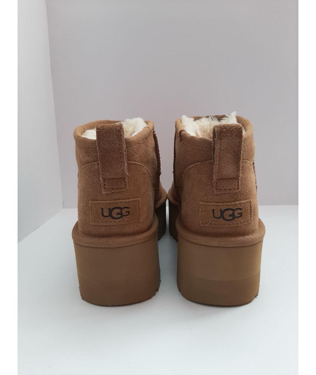 UGG AUSTRALIA Коричневые замшевые ботинки, фото 4