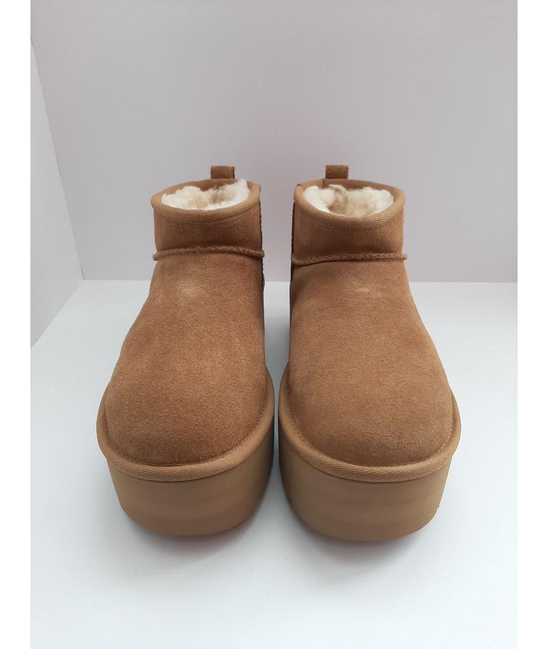 UGG AUSTRALIA Коричневые замшевые ботинки, фото 2