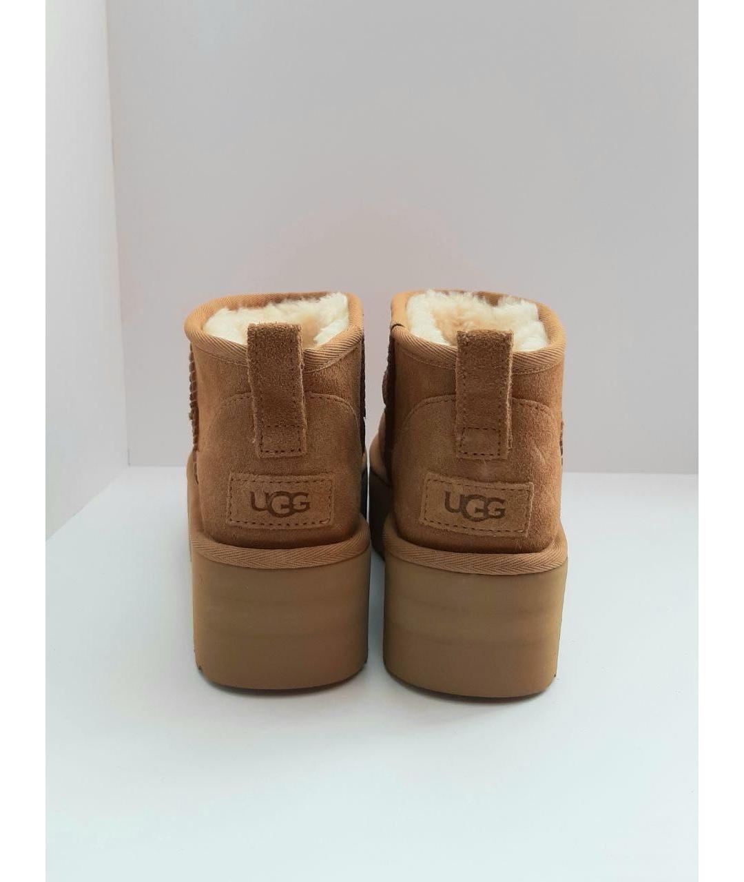 UGG AUSTRALIA Коричневые замшевые ботинки, фото 4