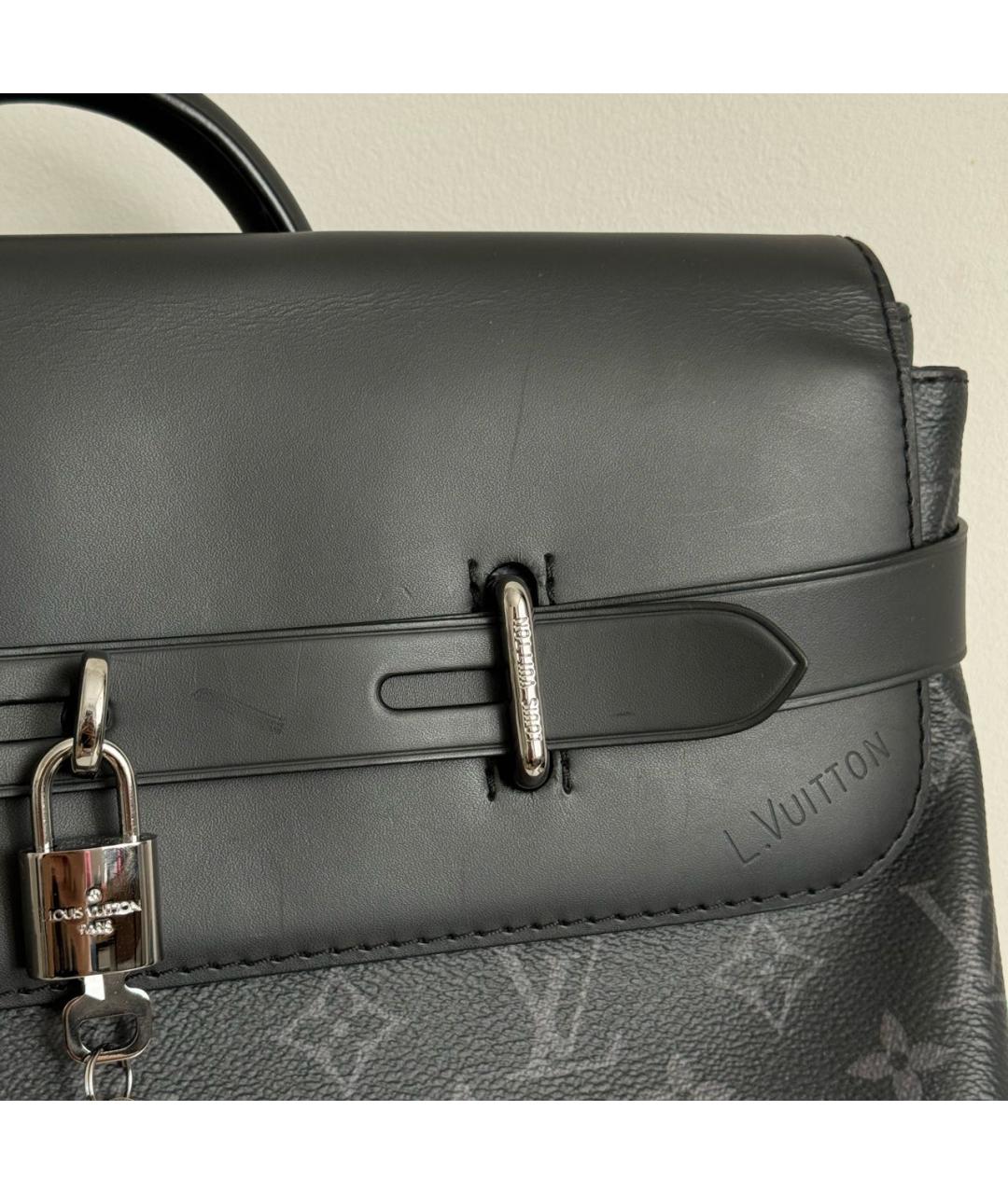 LOUIS VUITTON Серый кожаный рюкзак, фото 6