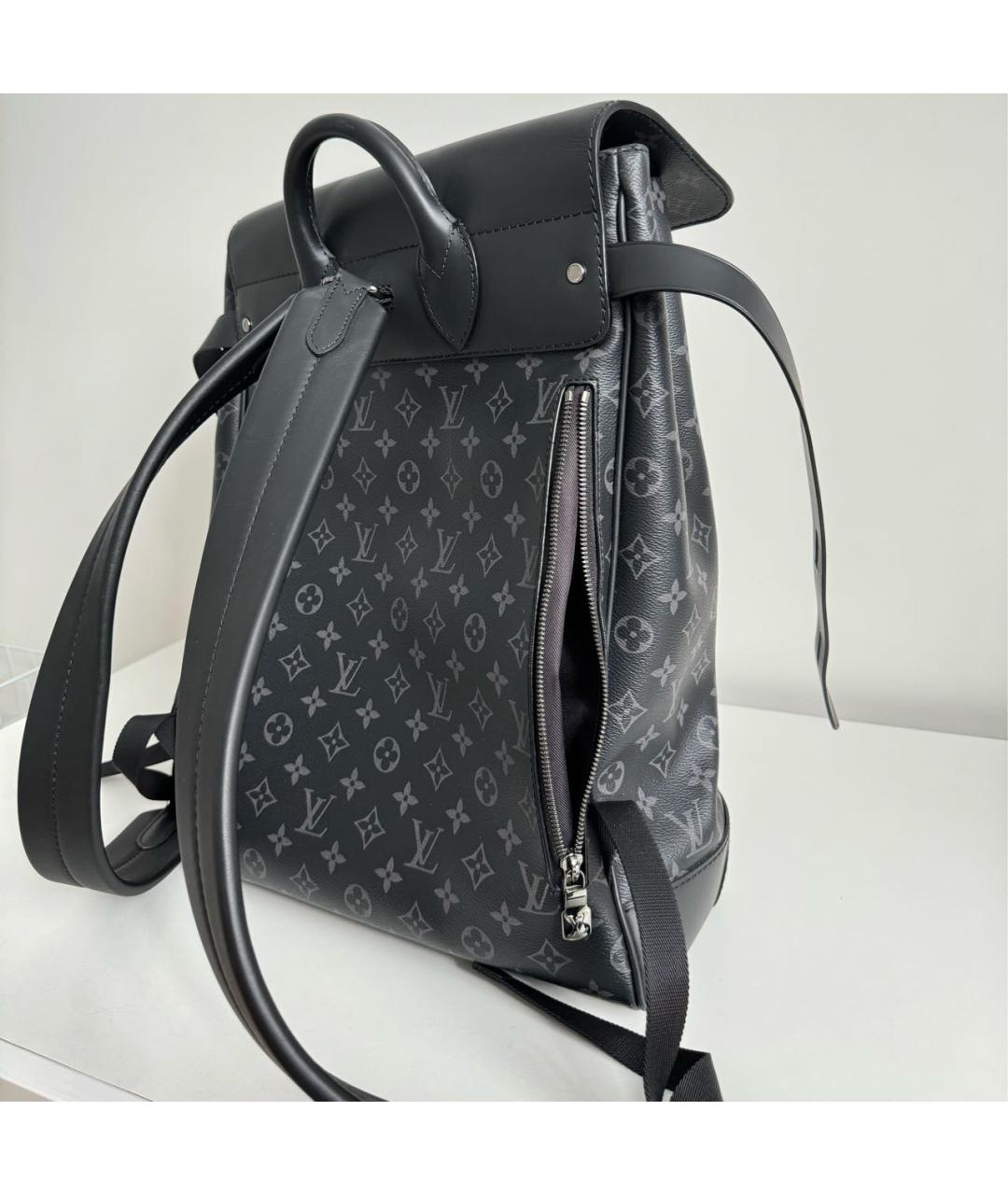 LOUIS VUITTON Серый кожаный рюкзак, фото 7
