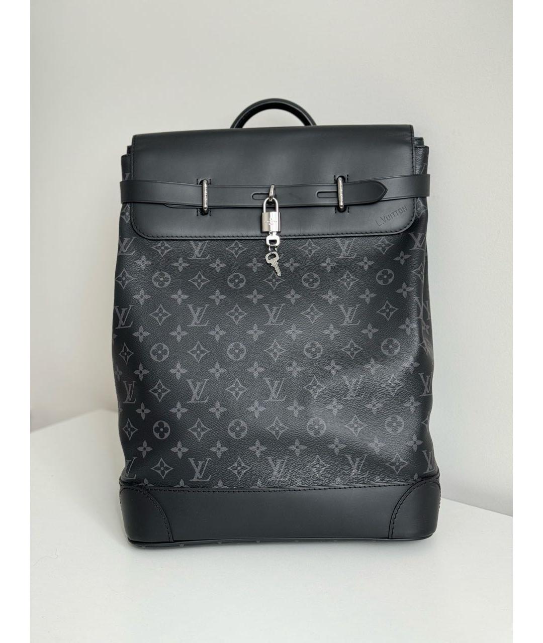 LOUIS VUITTON Серый кожаный рюкзак, фото 9