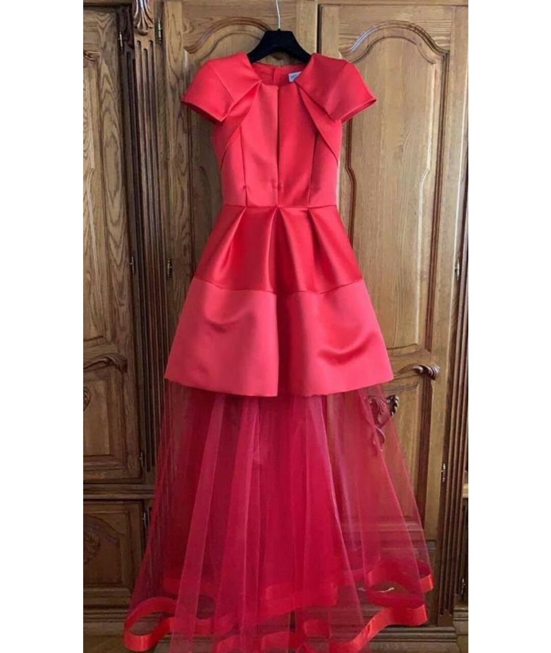 DICE KAYEK Красное шелковое вечернее платье, фото 6