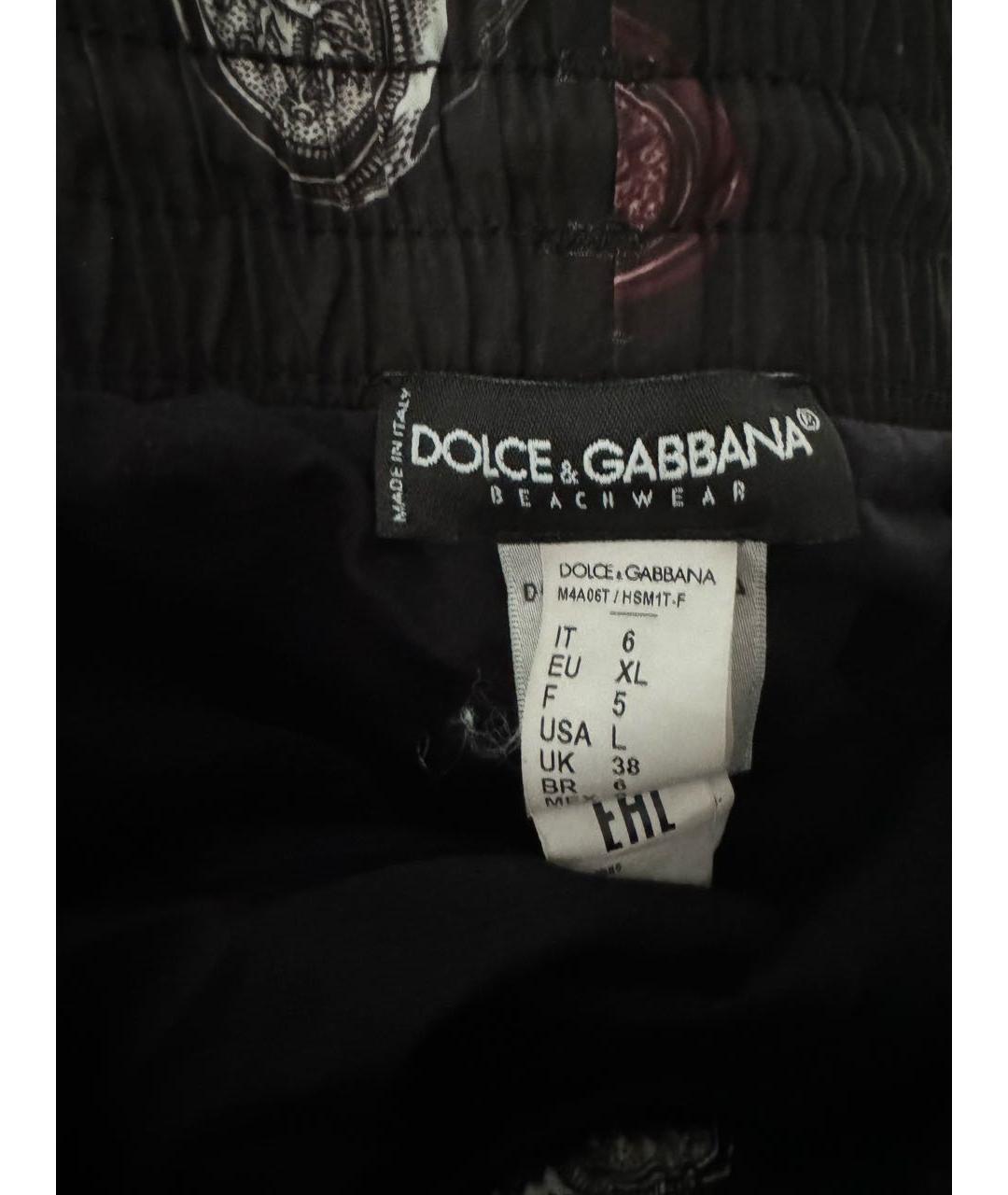 DOLCE&GABBANA Черные полиэстеровые шорты, фото 3