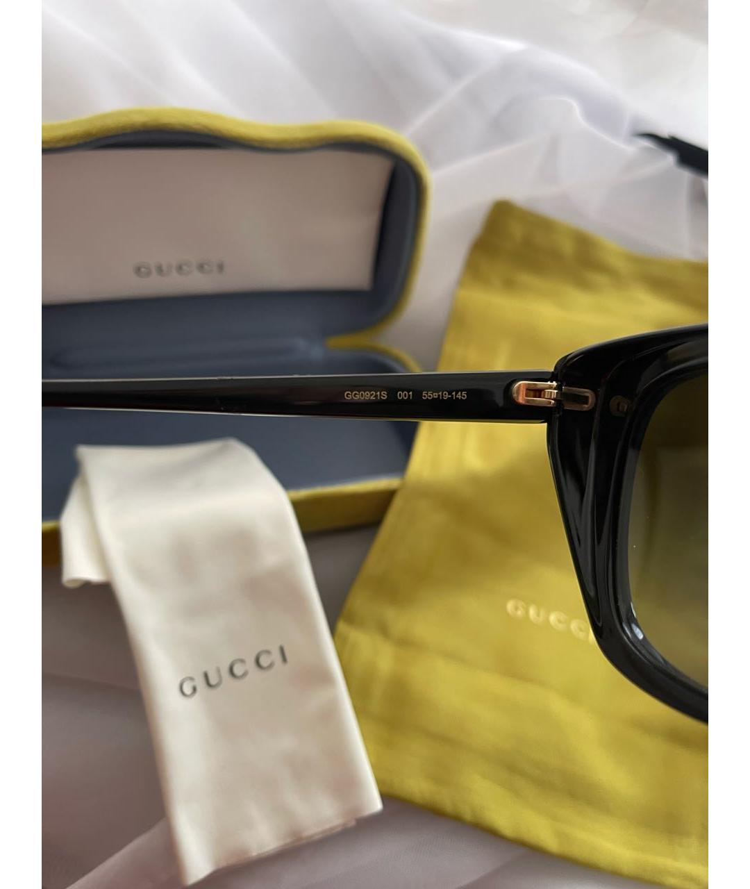 GUCCI Черные пластиковые солнцезащитные очки, фото 4