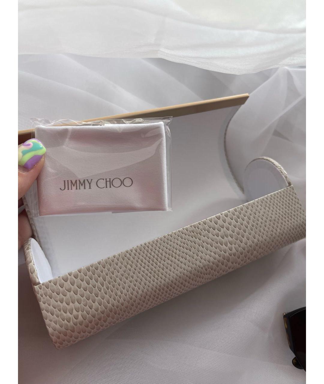 JIMMY CHOO Коричневые пластиковые солнцезащитные очки, фото 4