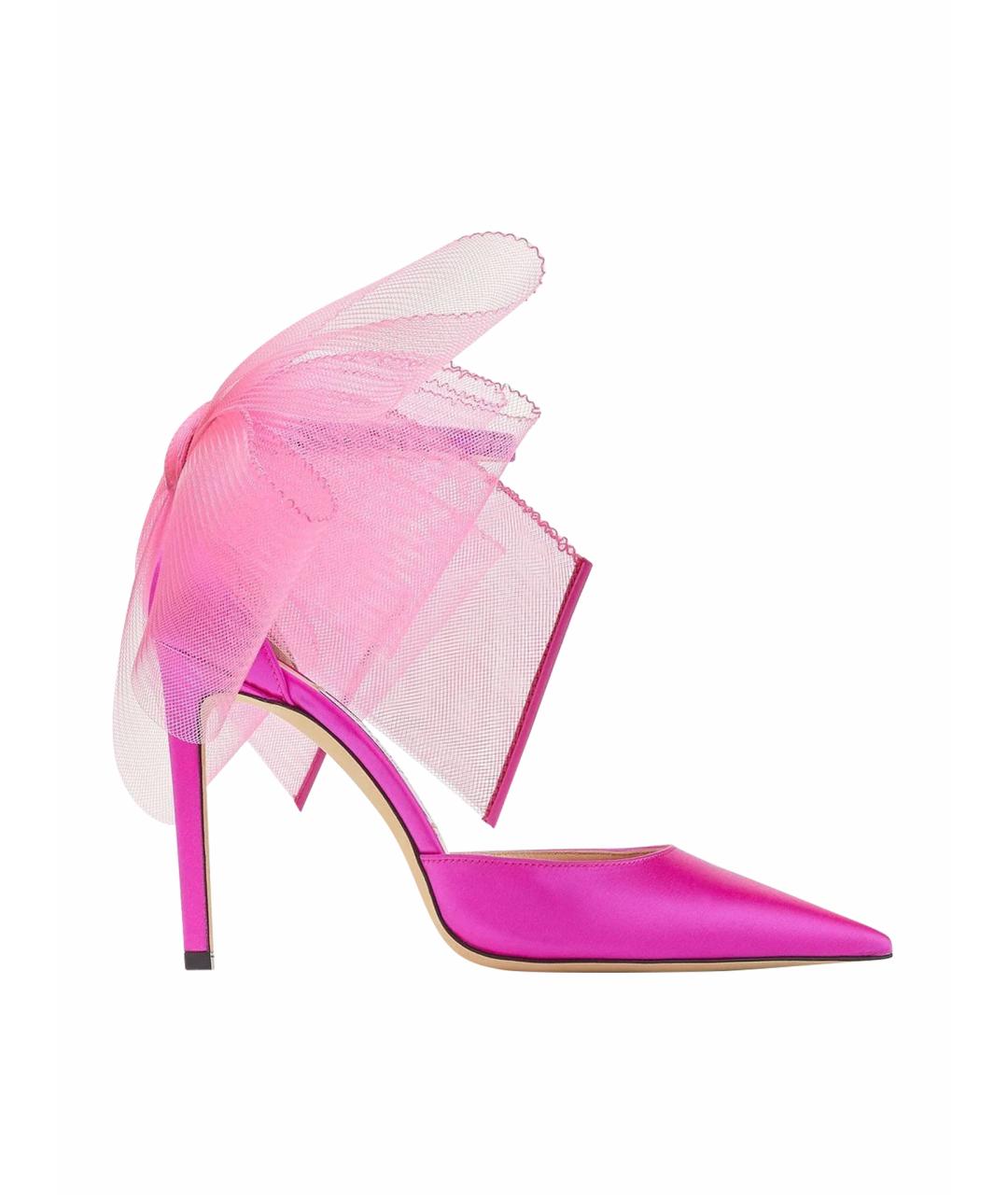 JIMMY CHOO Розовые текстильные туфли, фото 1