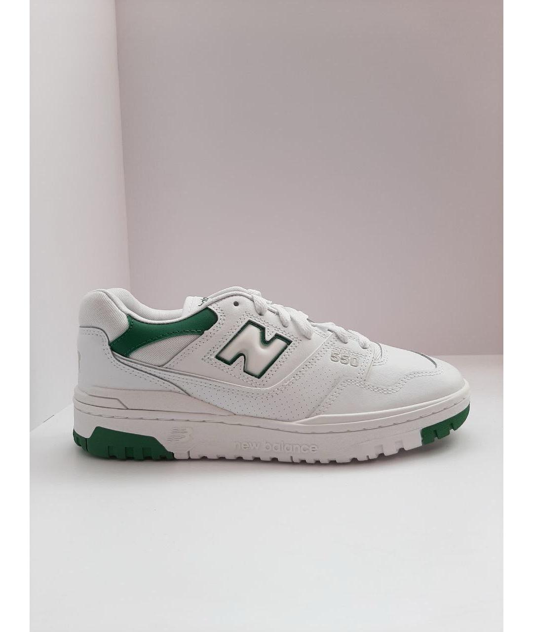 NEW BALANCE Белые кожаные низкие кроссовки / кеды, фото 9