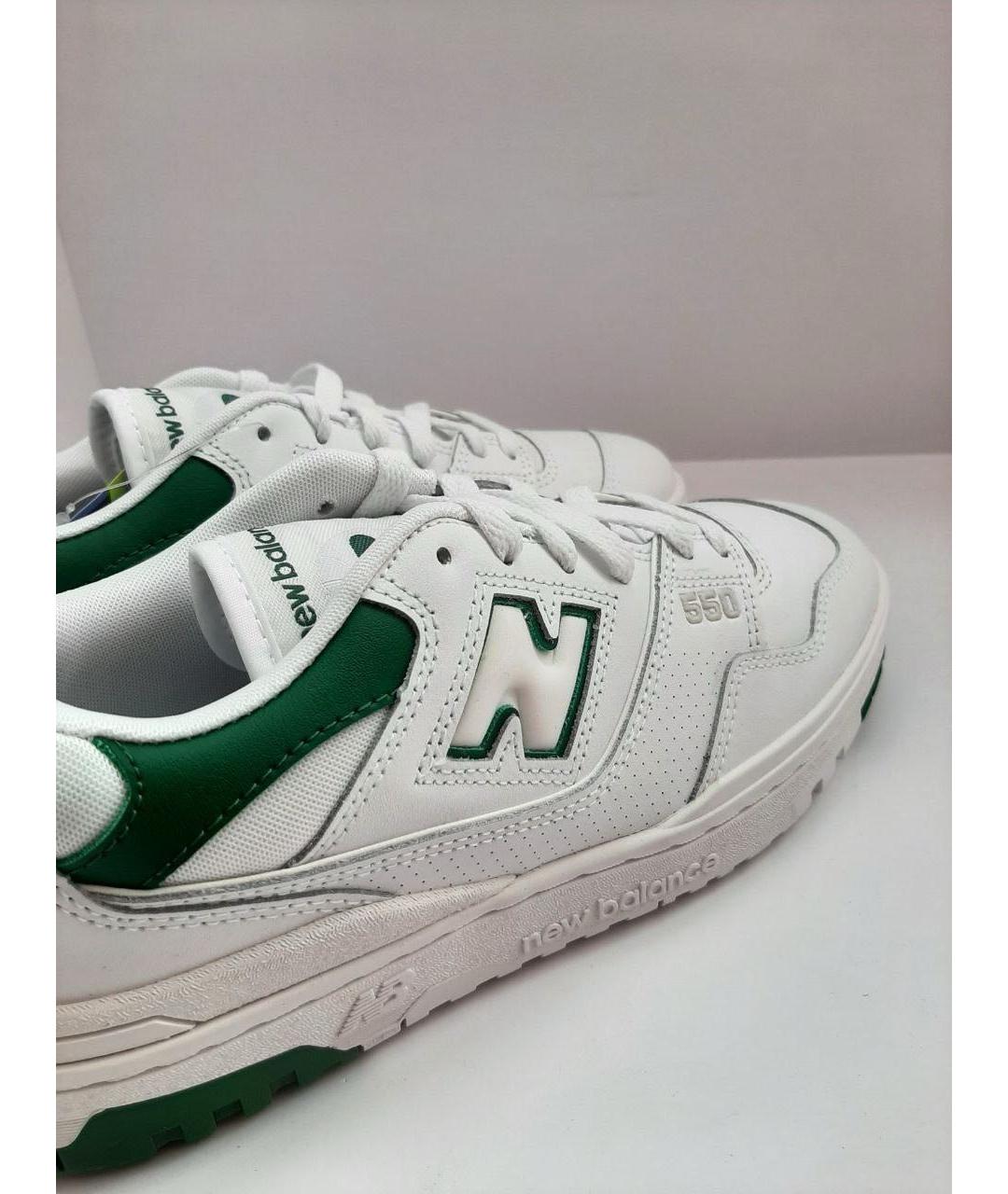 NEW BALANCE Белые кожаные низкие кроссовки / кеды, фото 7