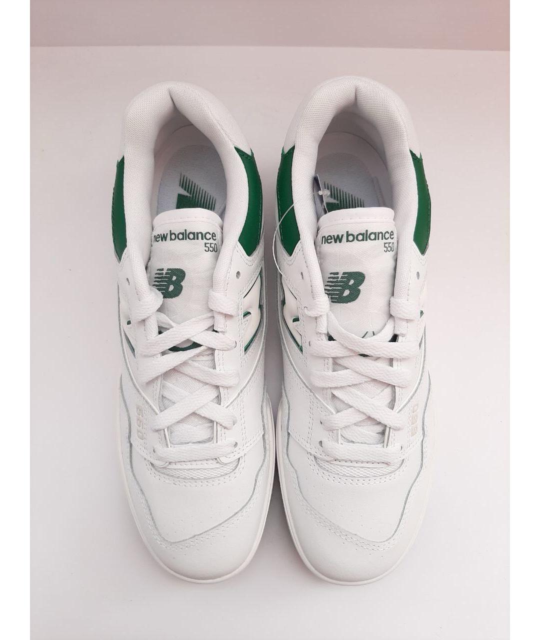 NEW BALANCE Белые кожаные низкие кроссовки / кеды, фото 3