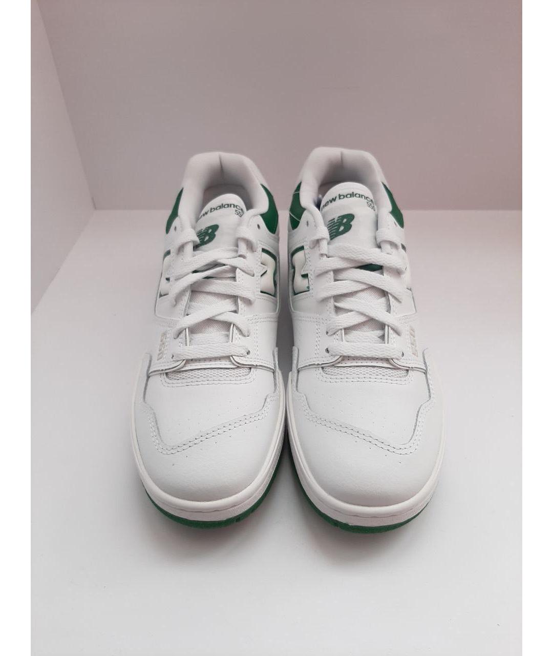 NEW BALANCE Белые кожаные низкие кроссовки / кеды, фото 2