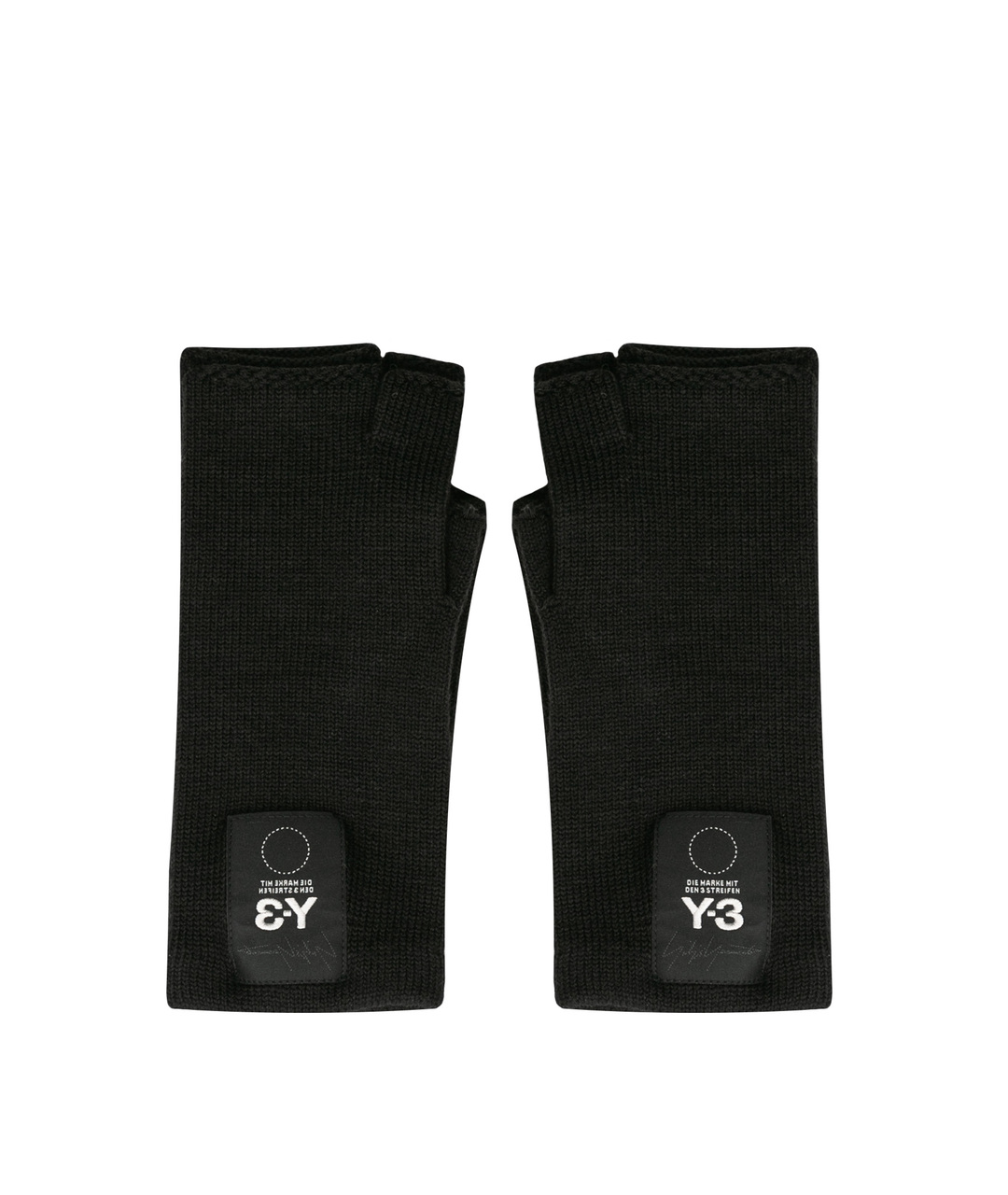 Y-3 Черные шерстяные перчатки, фото 1