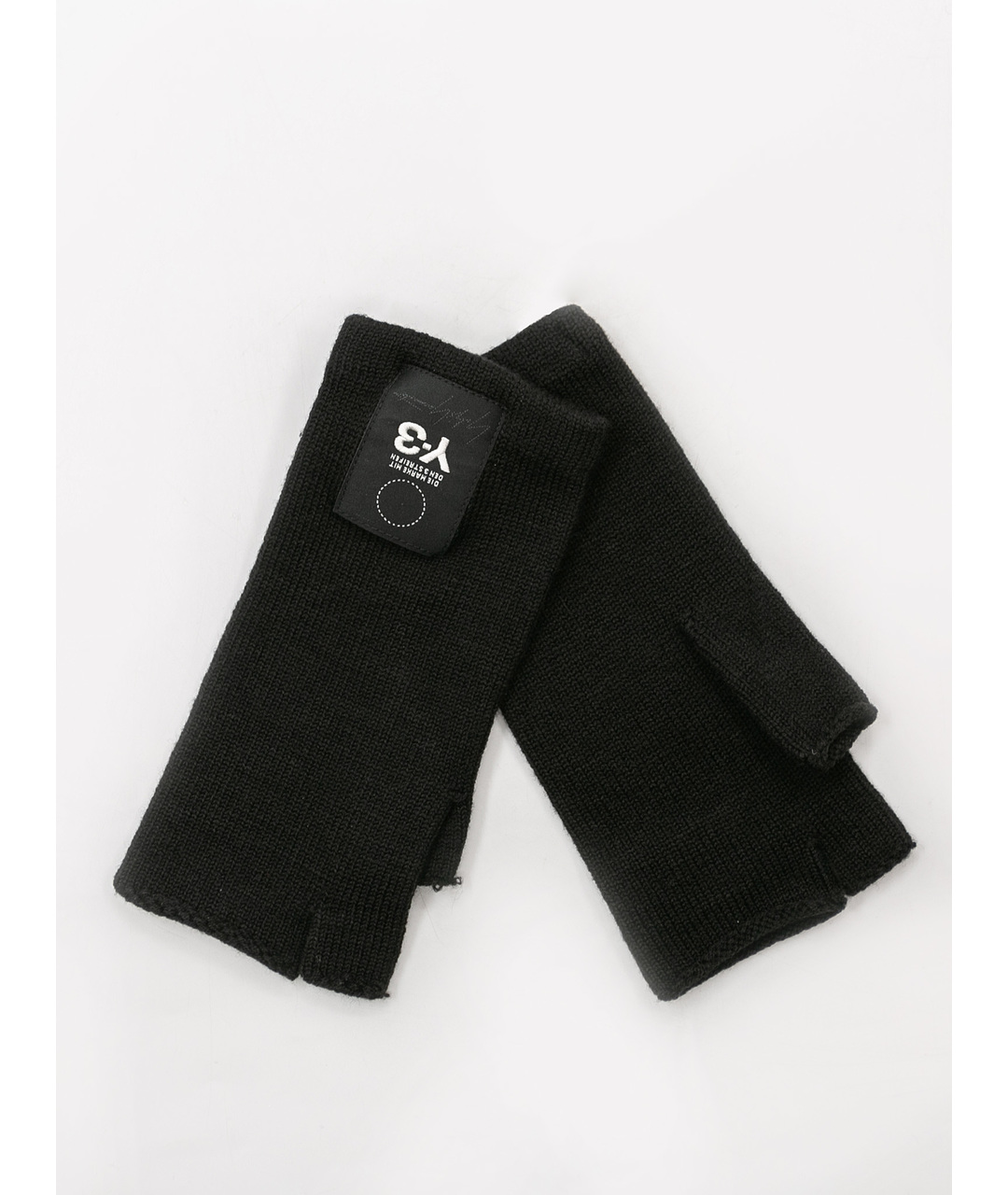 Y-3 Черные шерстяные перчатки, фото 2