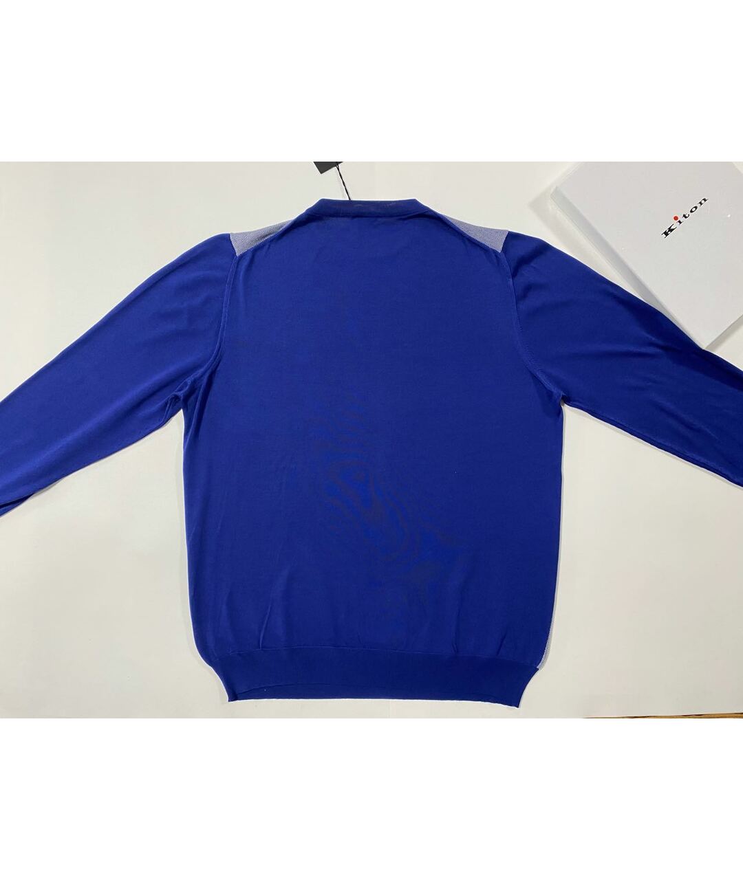 KITON Синий шелковый джемпер / свитер, фото 2