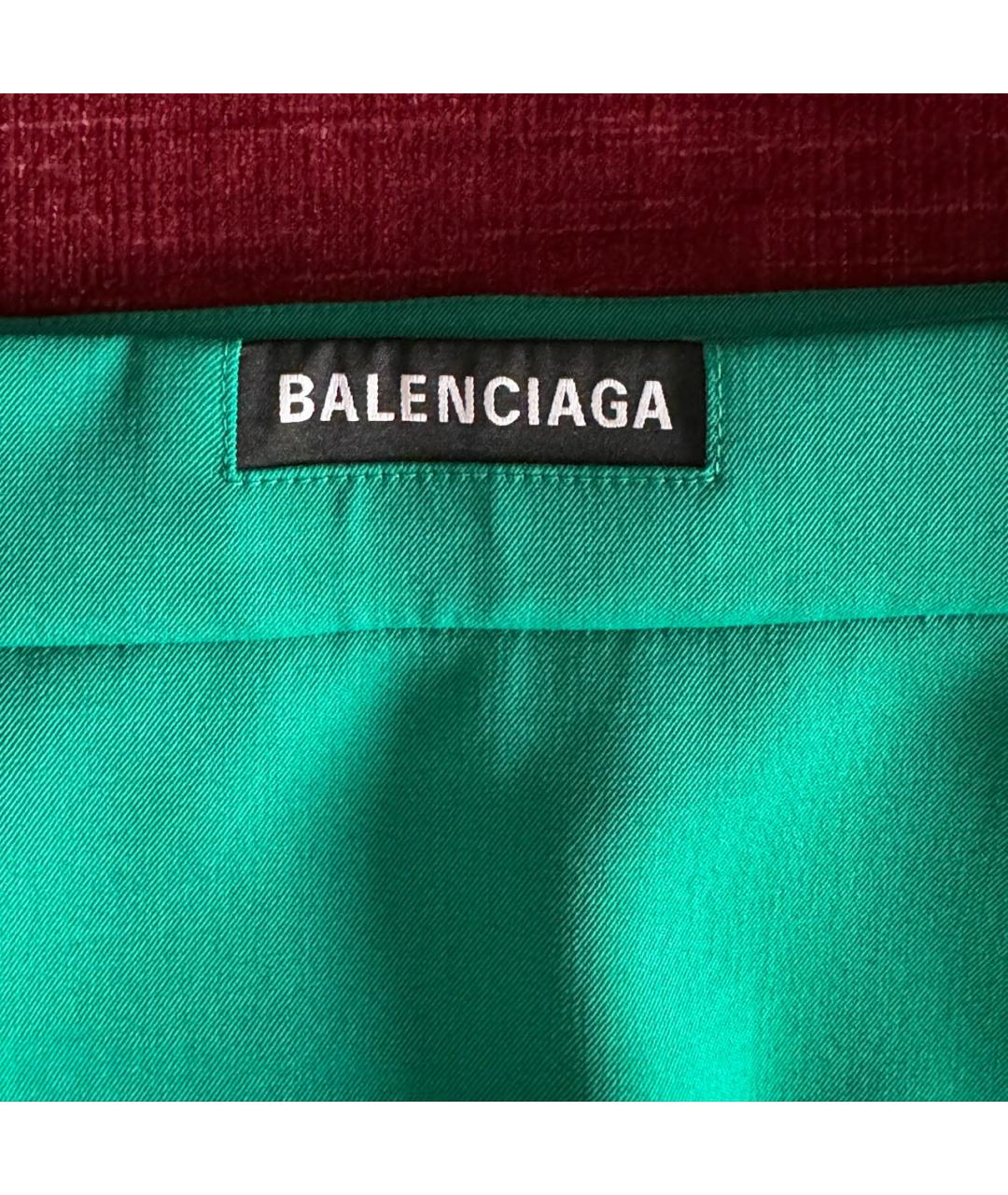 BALENCIAGA Зеленая шерстяная юбка миди, фото 3